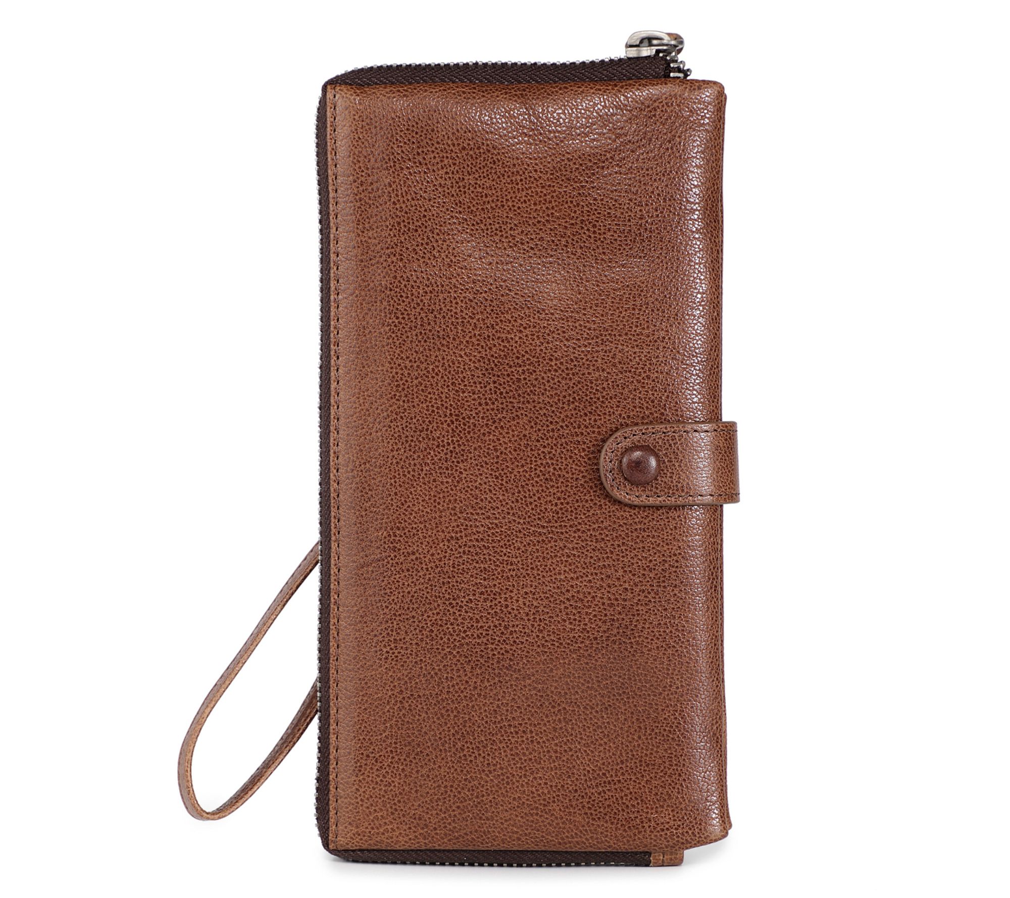 Old Trend Snapper Leather Wristlet Wallet