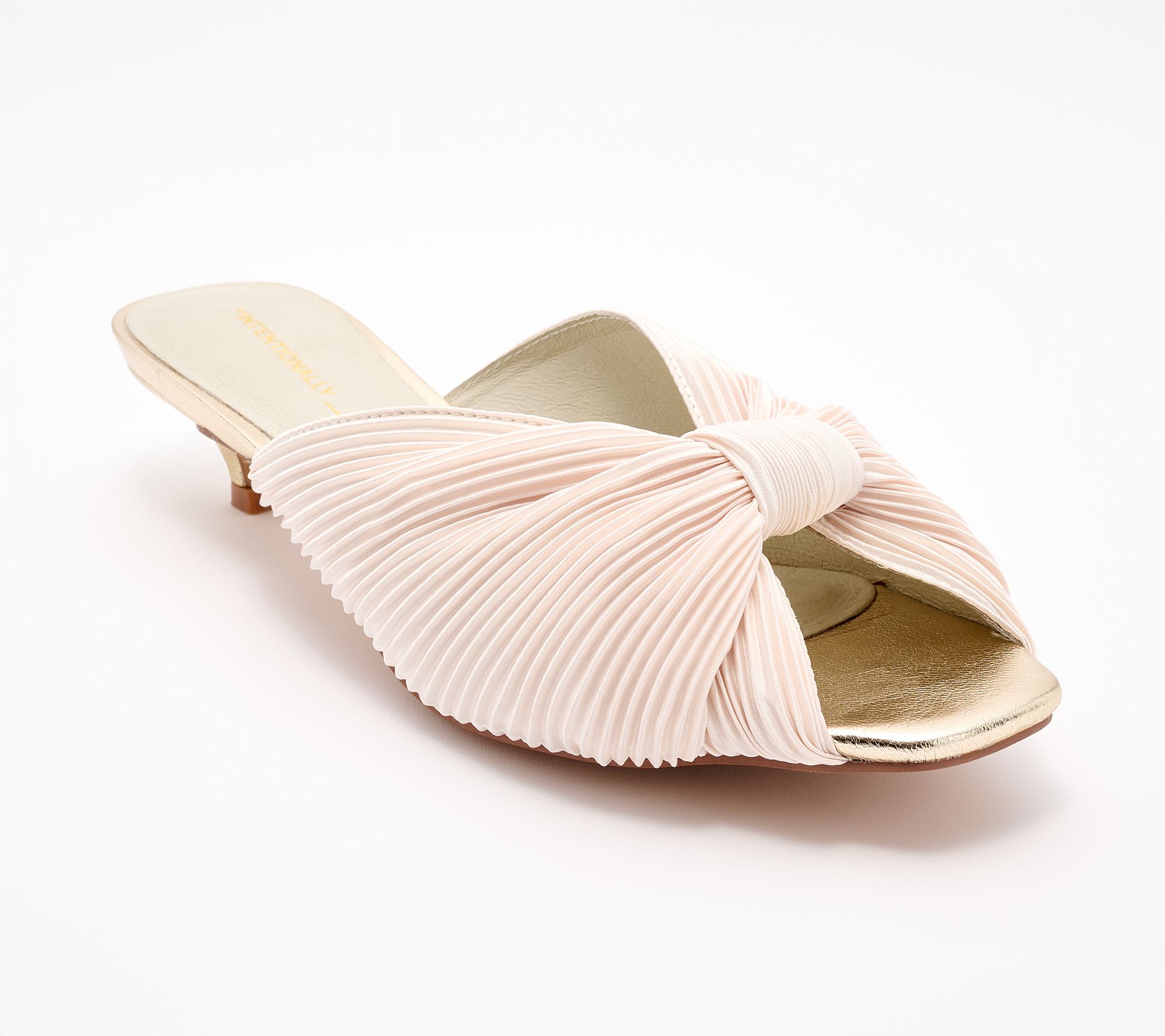 INTENTIONALLY BLANK Satin Kitten Heel Mules - Curfew