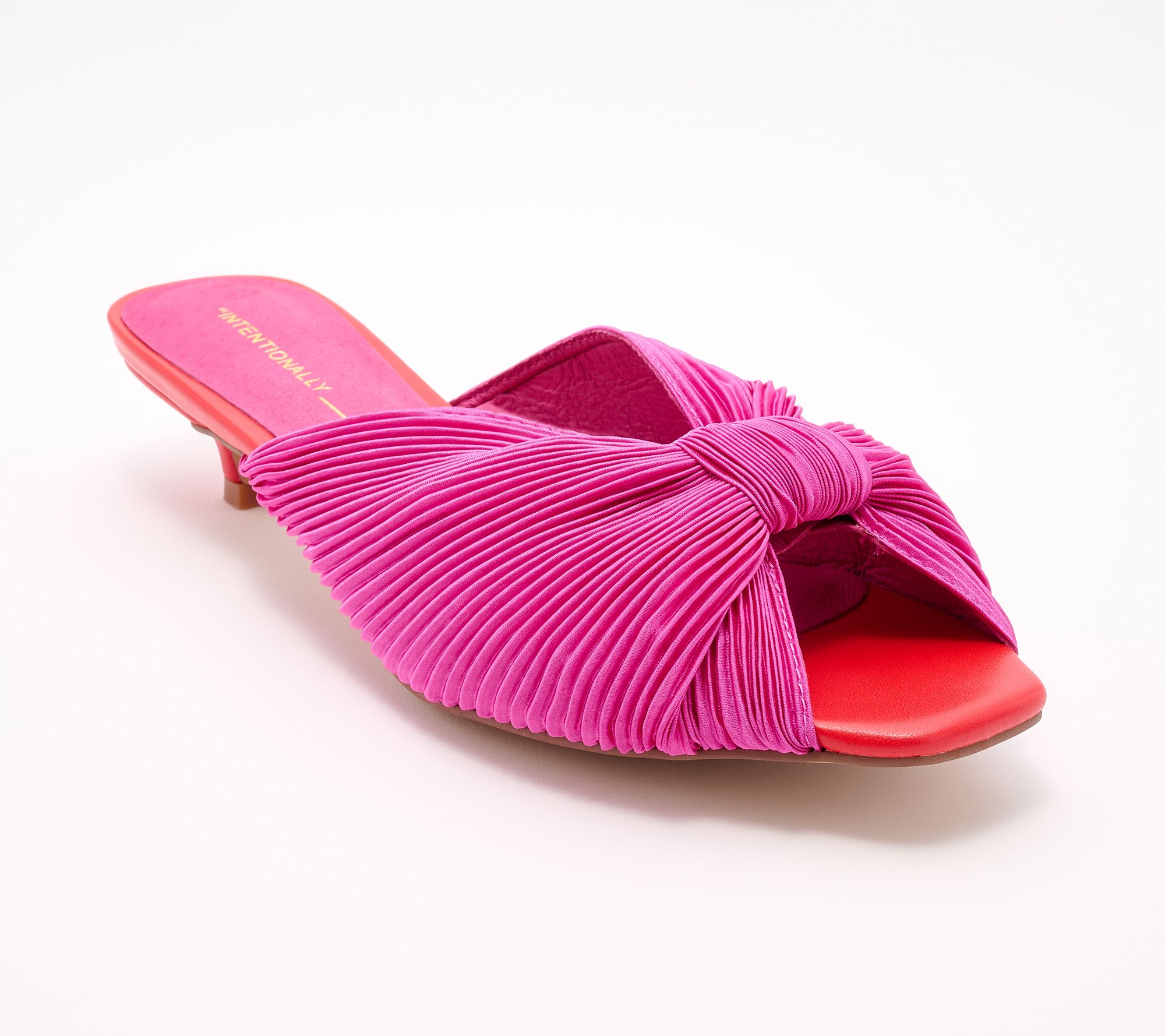 INTENTIONALLY BLANK Satin Kitten Heel Mules - Curfew