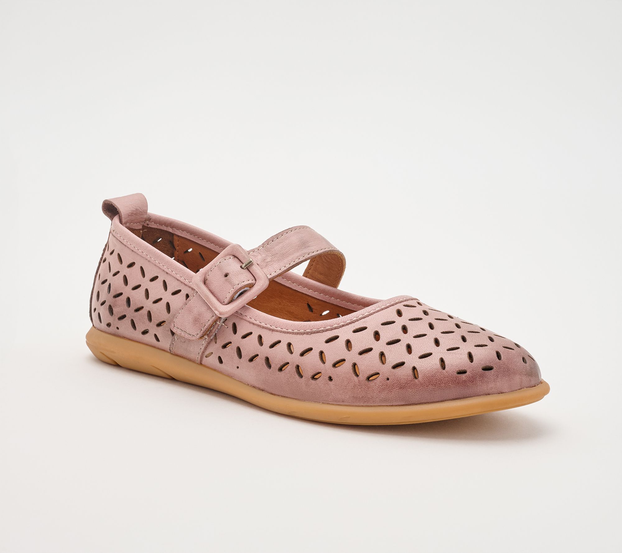 Miz Mooz Perforated Leather Mary Janes - Brenna