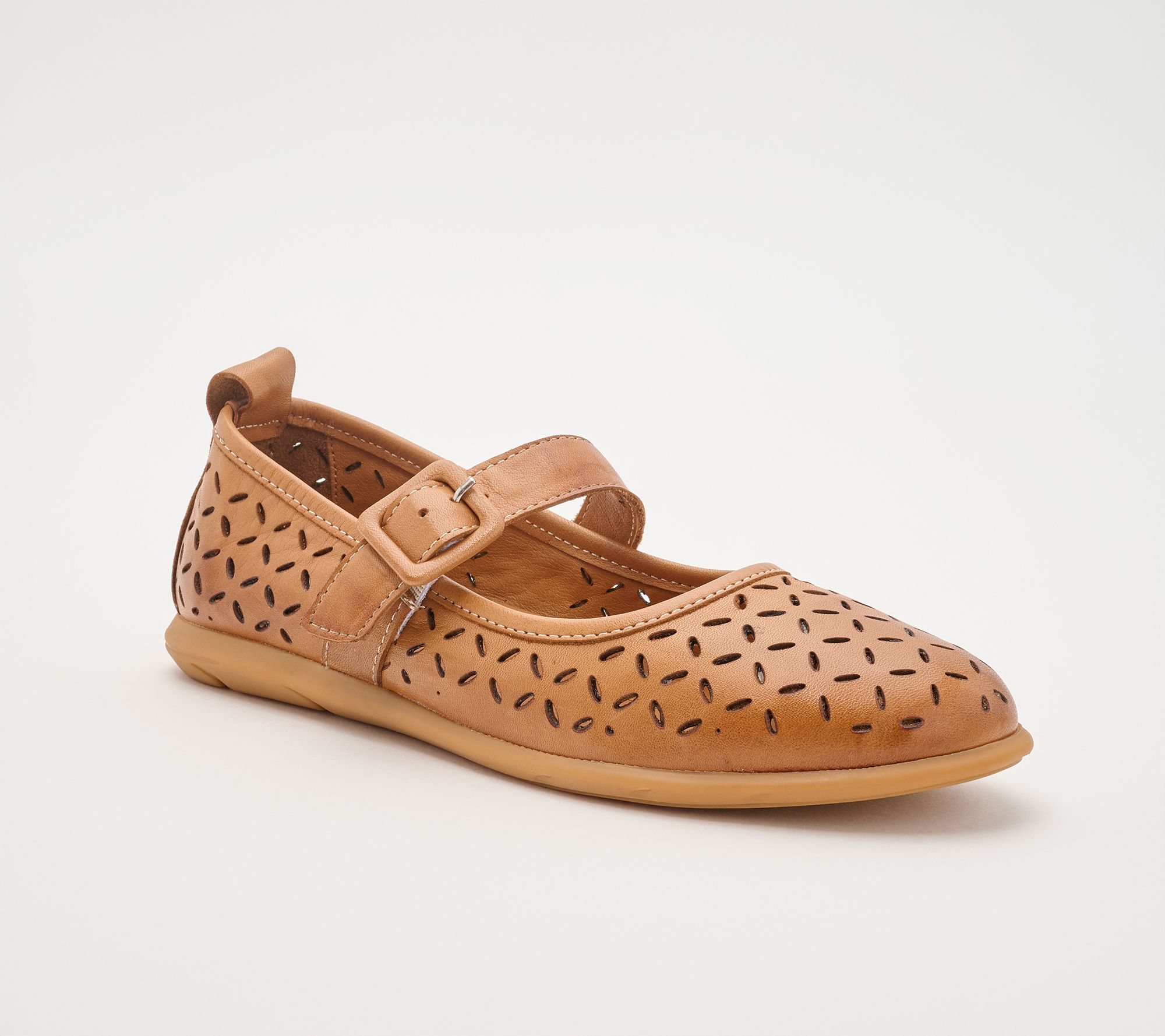 Miz Mooz Perforated Leather Mary Janes - Brenna
