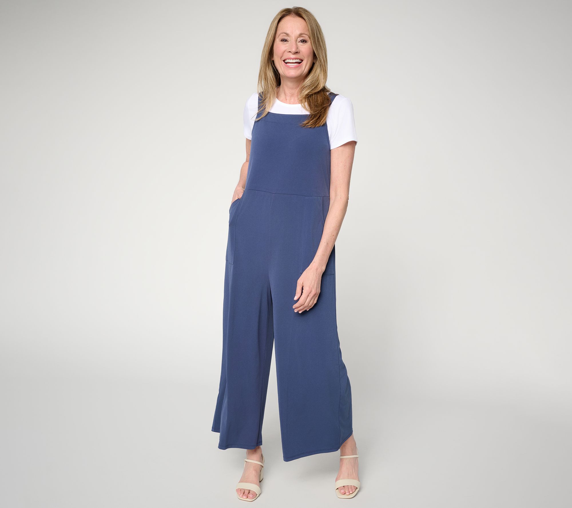 Attitudes by Renee Petite Como Jersey Overall Set