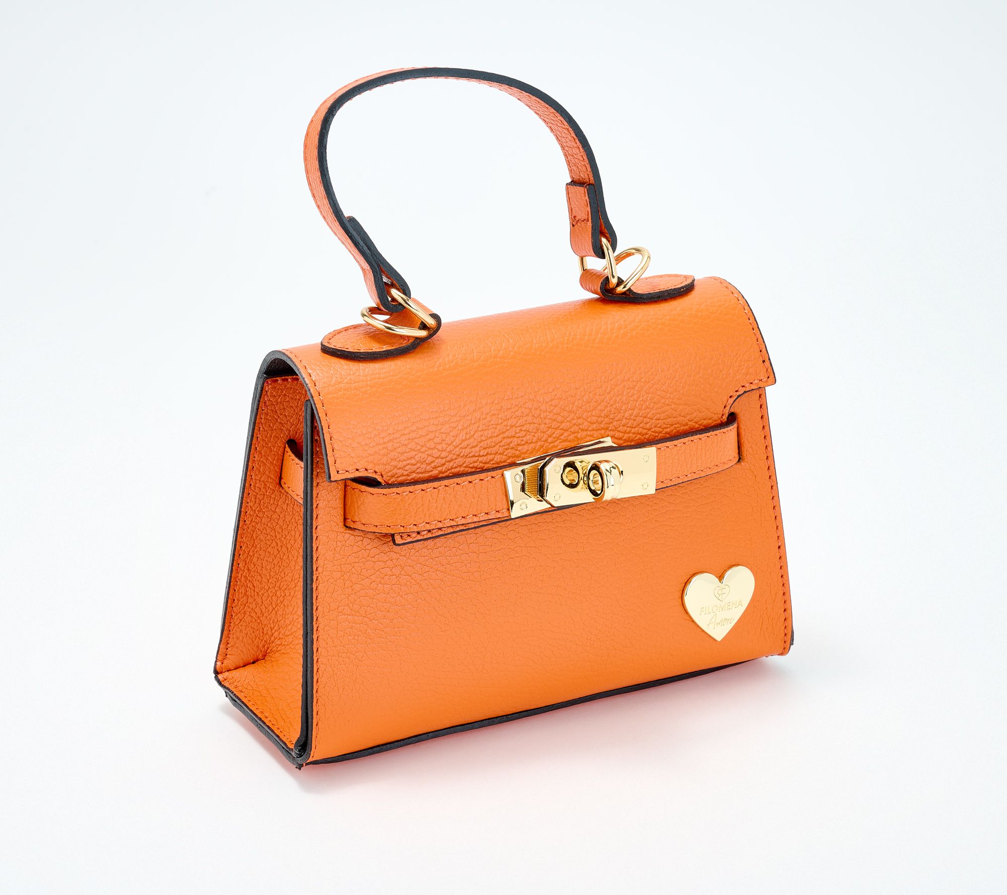 Filomena Amore Iconic Leather Lady Bag with Crossbody Strap