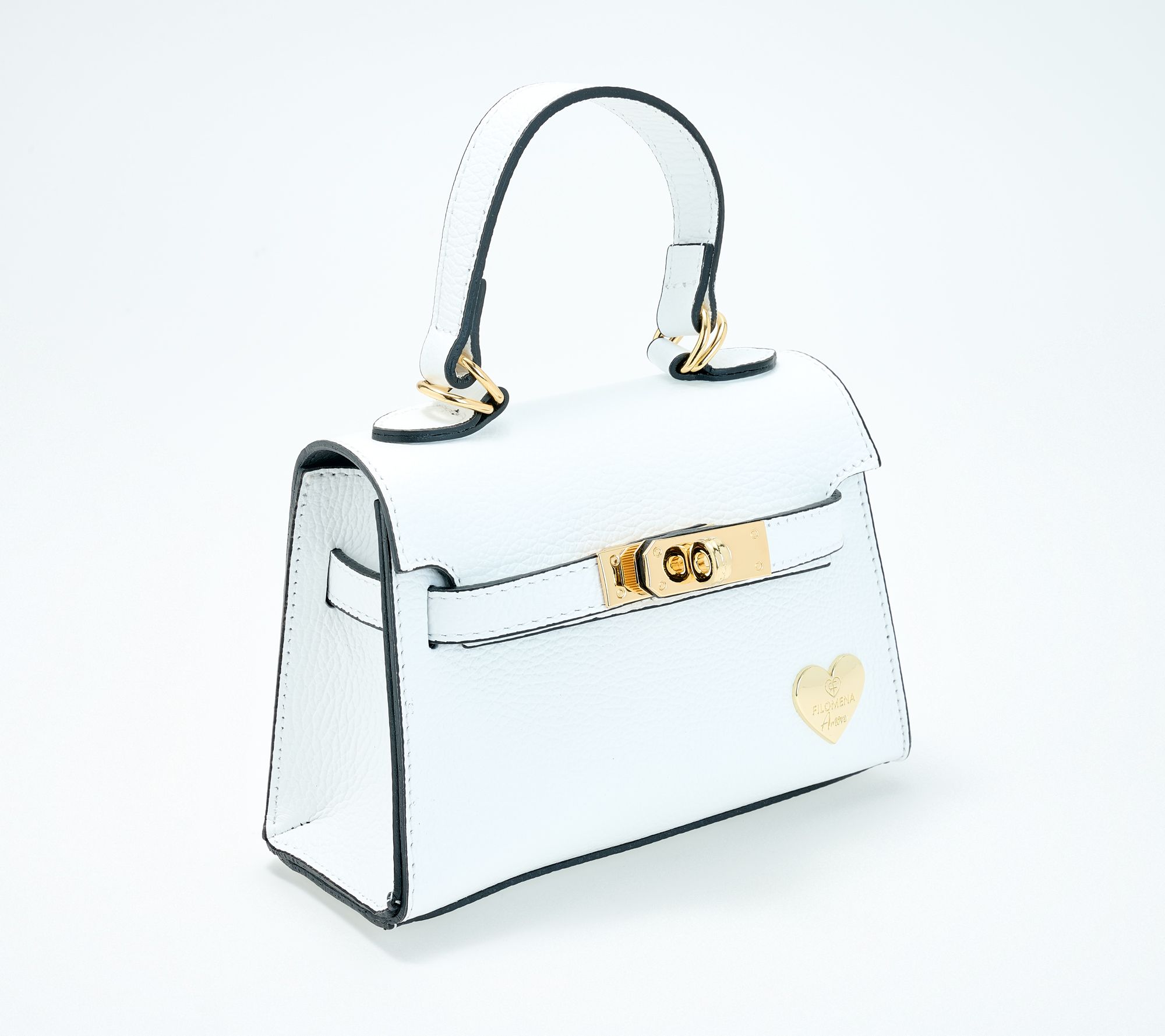 Filomena Amore Iconic Leather Lady Bag with Crossbody Strap