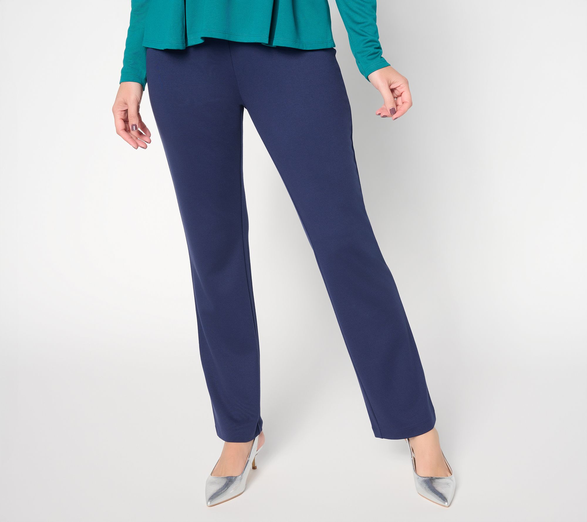"As Is" BEAUTIFUL by Lawrence Zarian Petite Ponte Pull-On Pant