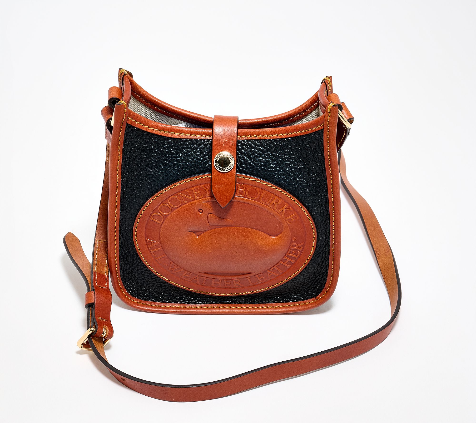 "As Is" Dooney & Bourke Leather Heritage Duck Crossbody