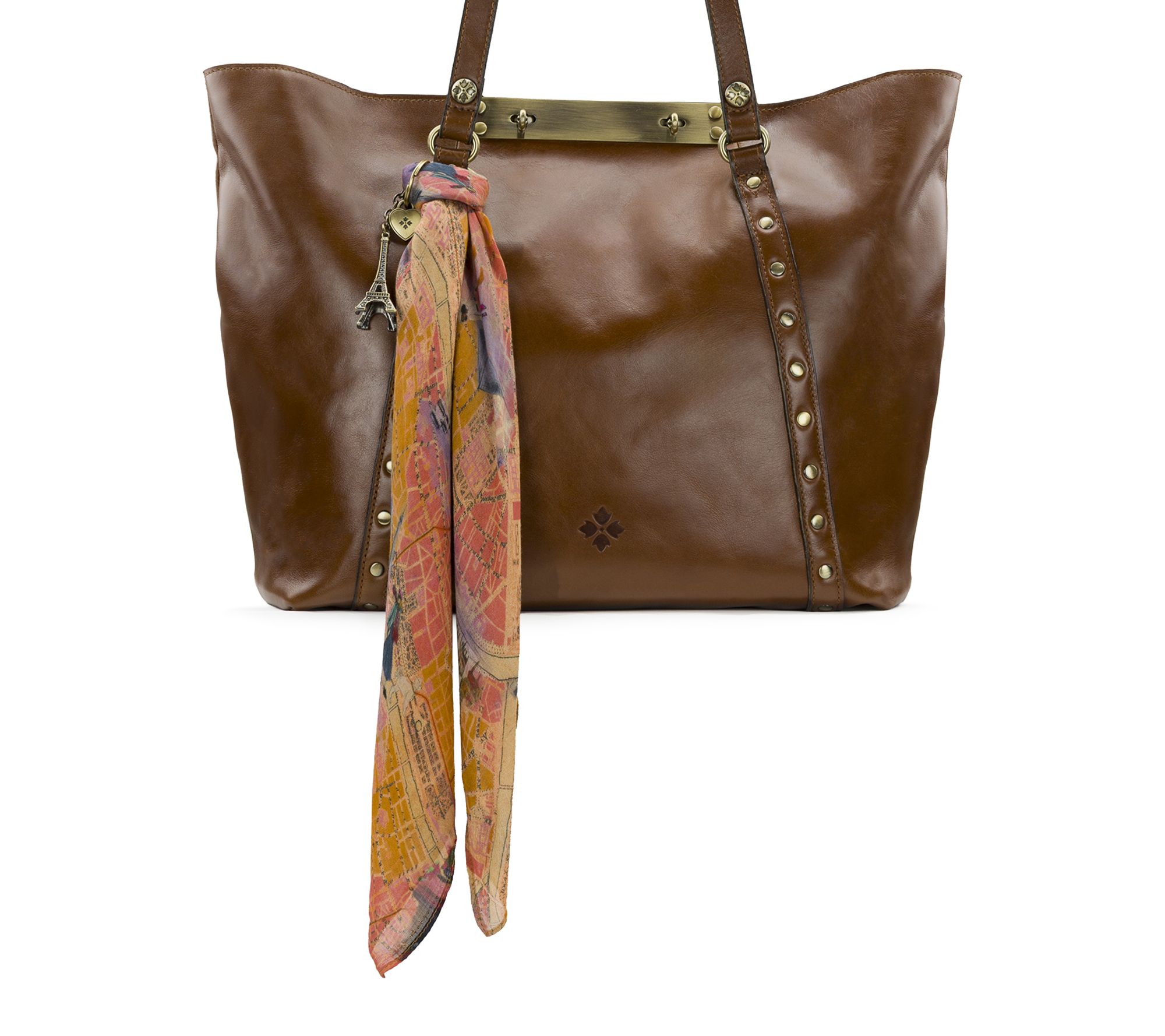 Patricia Nash Eiffel Tower Scarf Bag Charm - Paris Map - QVC.com