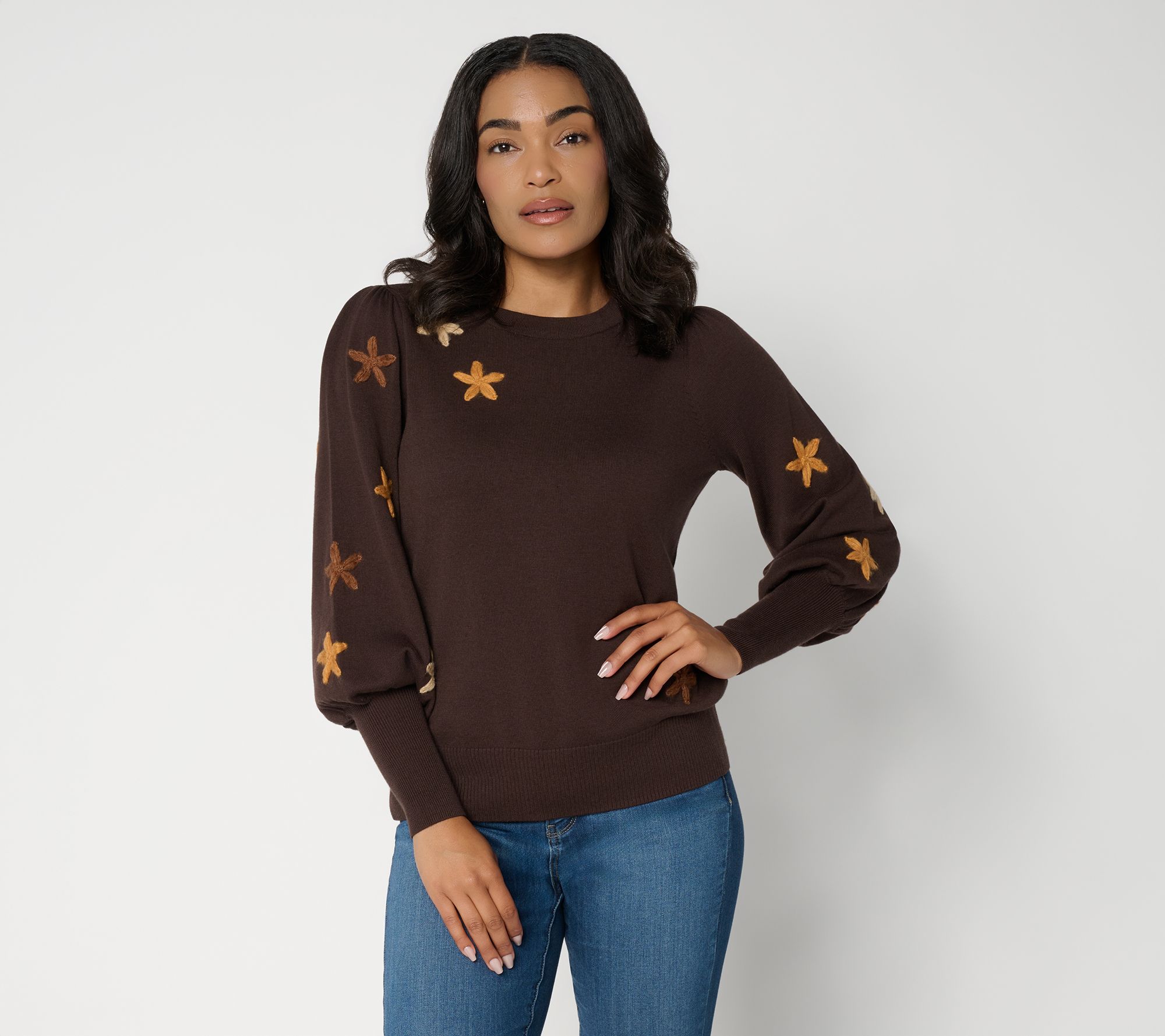 Belle by Kim Gravel Flutter into Fall Bishop Sleeve Sweater