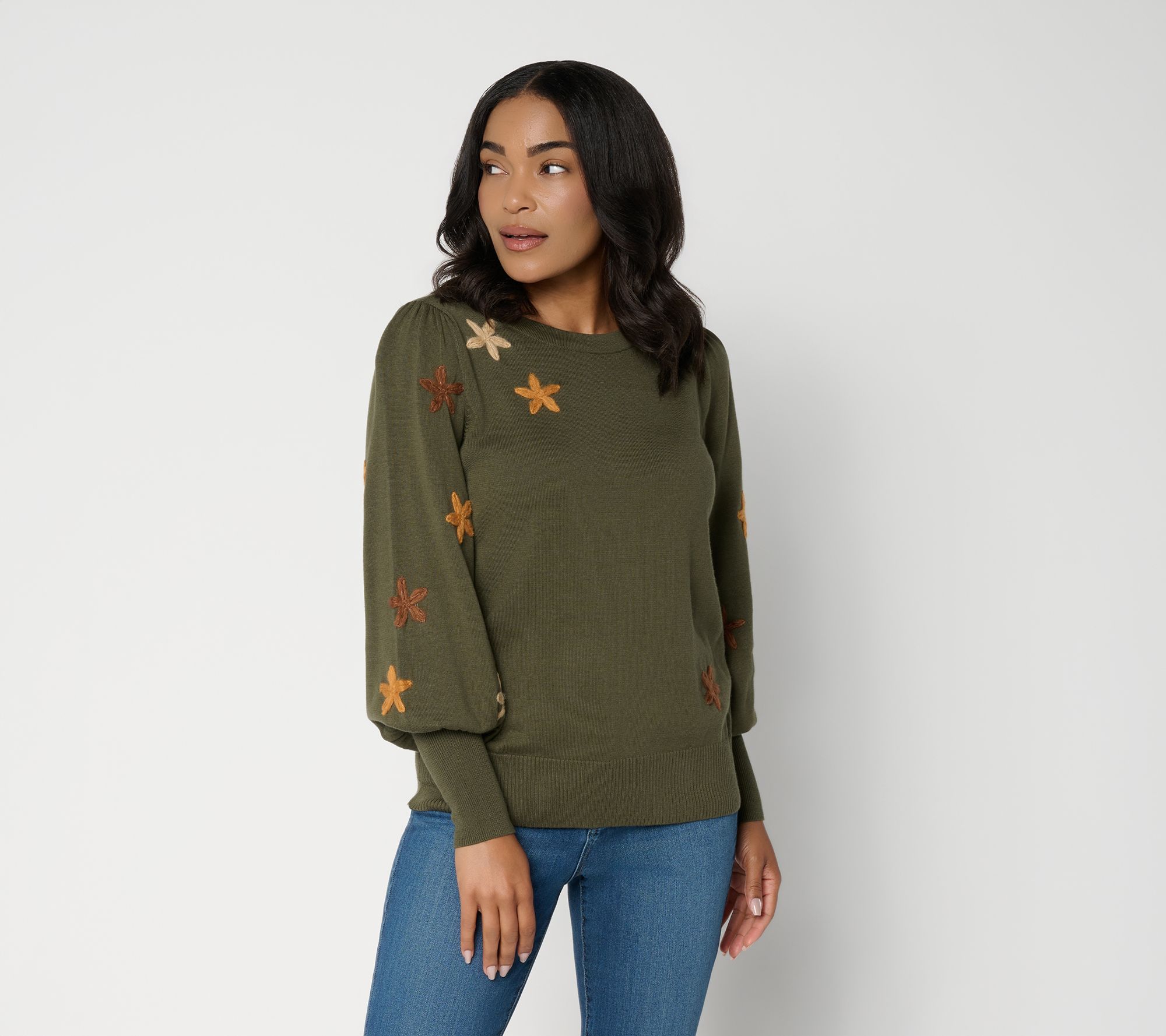 Belle by Kim Gravel Flutter into Fall Bishop Sleeve Sweater