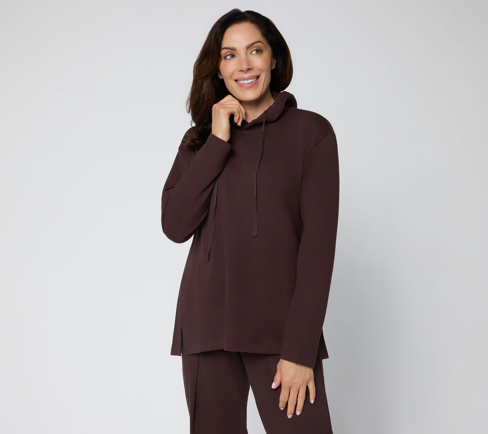 LOGO Lounge by Lori Goldstein French Terry Hood w/ Seam Detail