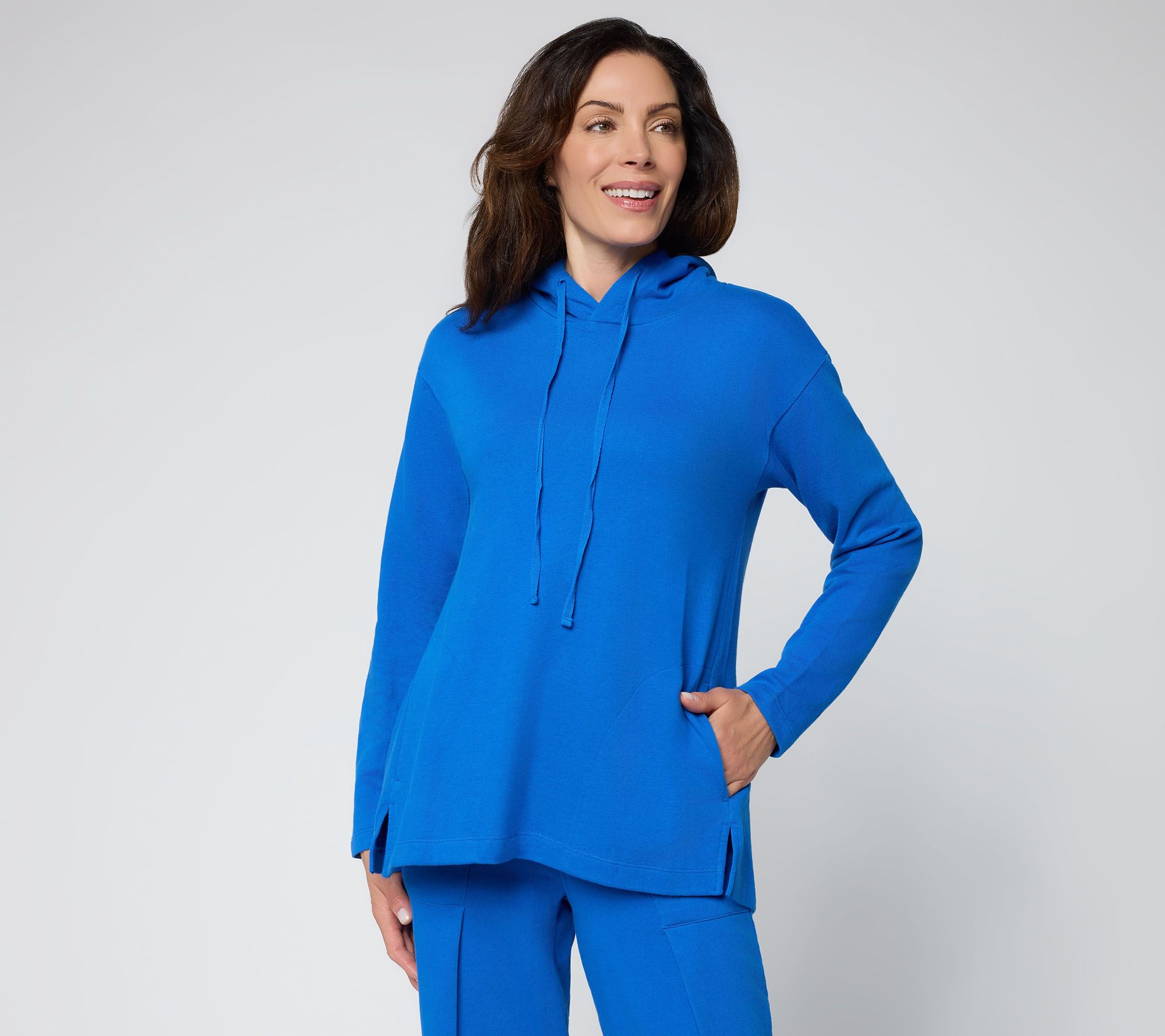 LOGO Lounge by Lori Goldstein French Terry Hood w/ Seam Detail