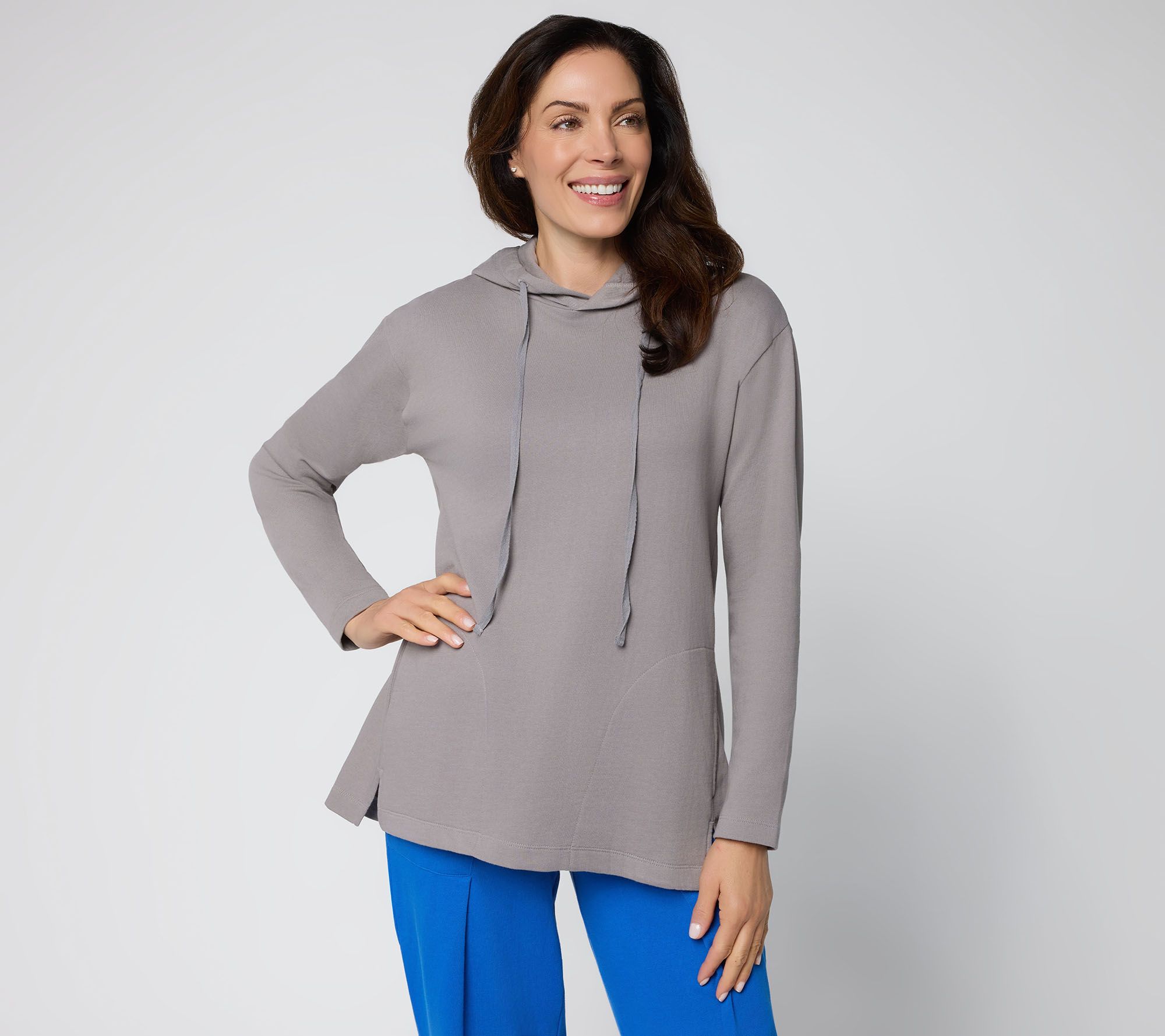 LOGO Lounge by Lori Goldstein French Terry Hood w/ Seam Detail