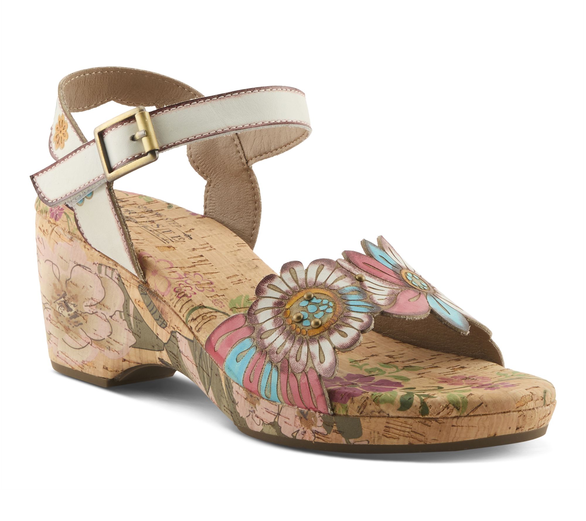 L'Artiste by Spring Step Leather Wedge Sandal -Luvinlife