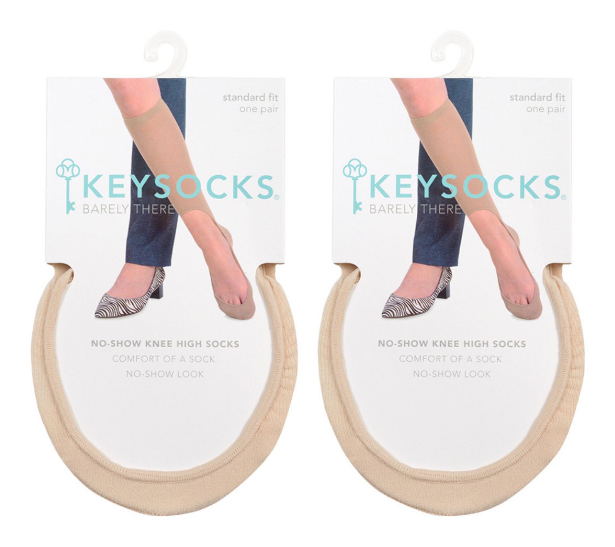 Keysocks Barely There S/2 Breathable Knee HighNo-Show Socks