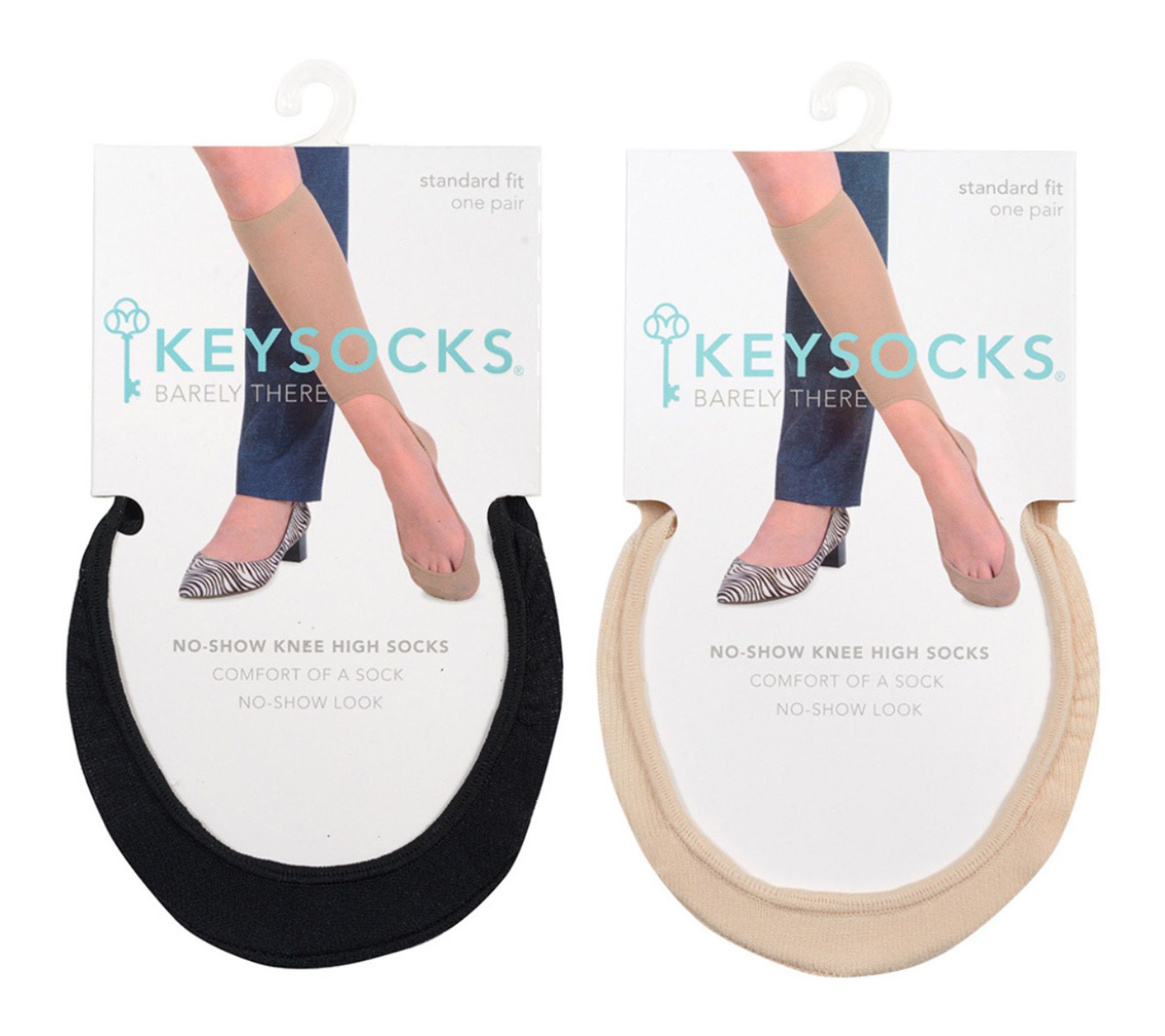Keysocks Barely There S/2 Breathable Knee HighNo-Show Socks