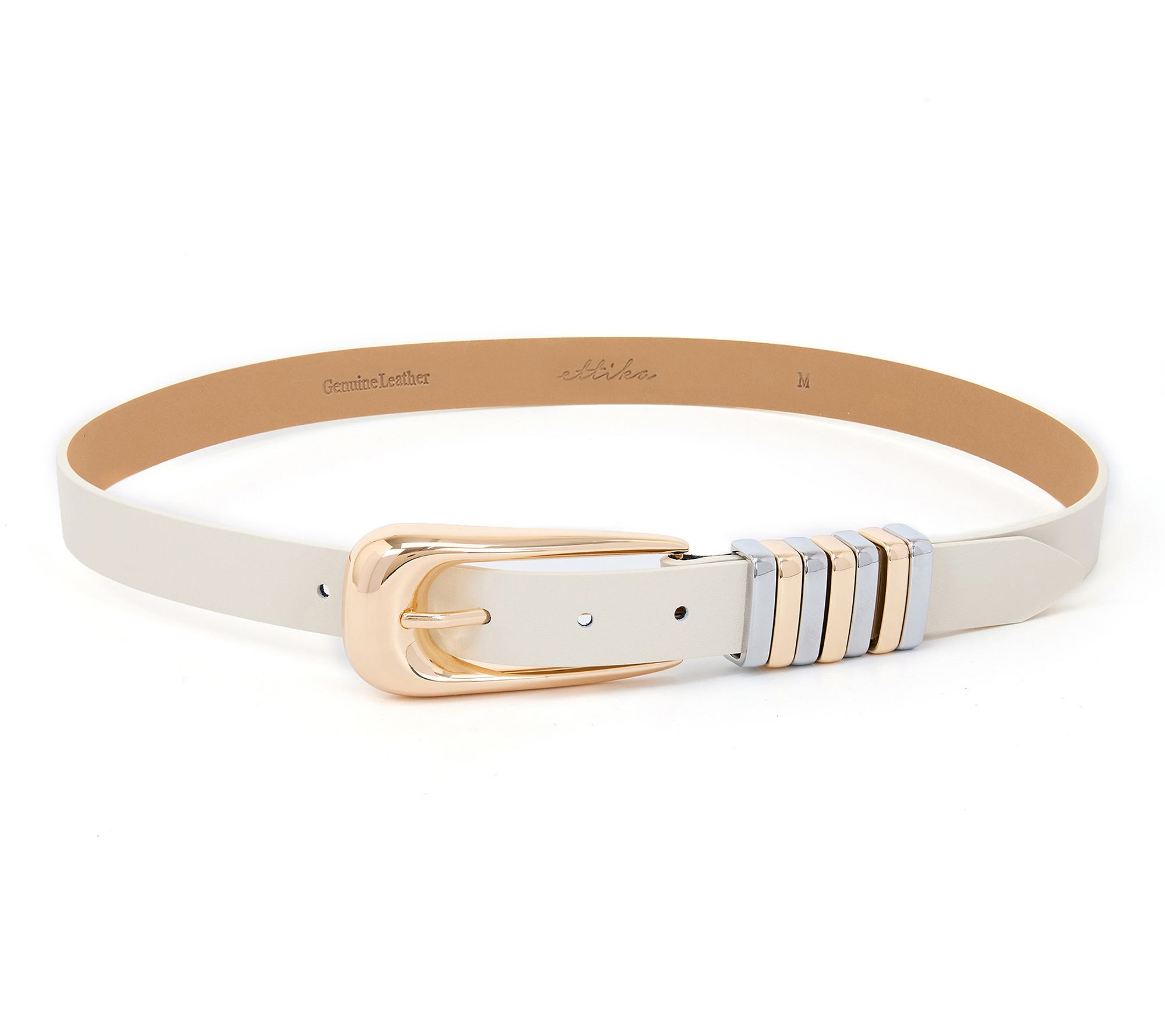 Ettika Women's Metal Core Suede Belt