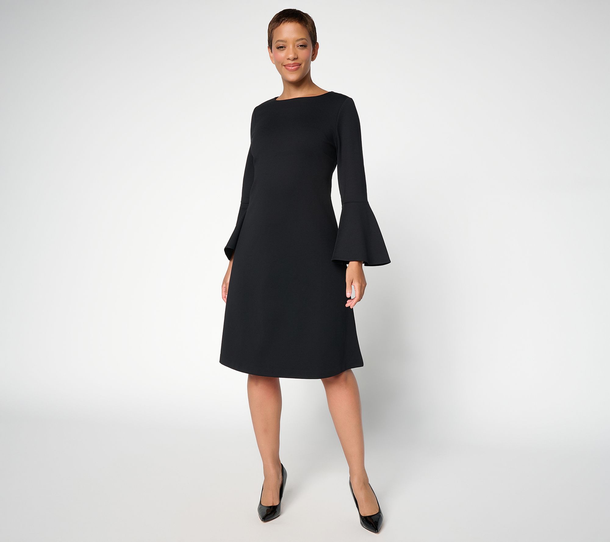 Studio Park x Pat DeMentri Regular Bell Sleeve Ponte Dress
