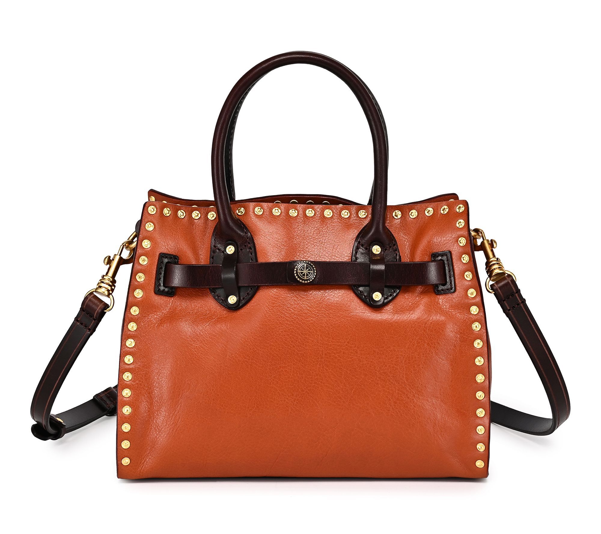Old Trend Westland Mini Studded Leather Tote