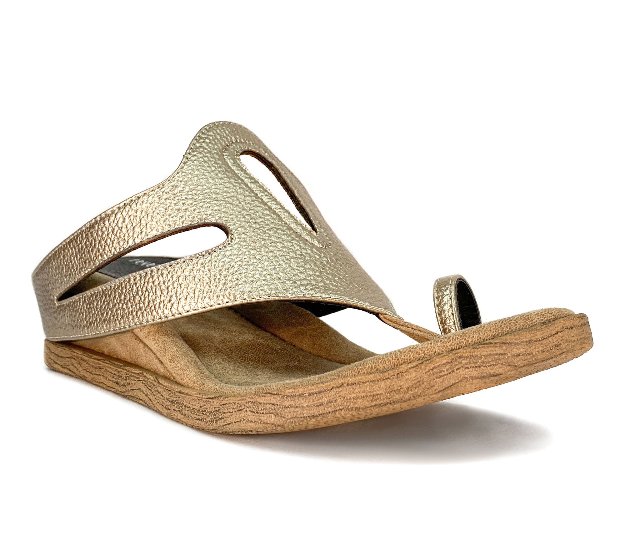 Modzori Ovidia Reversible Wedge Sandal - Tan Flips to Black