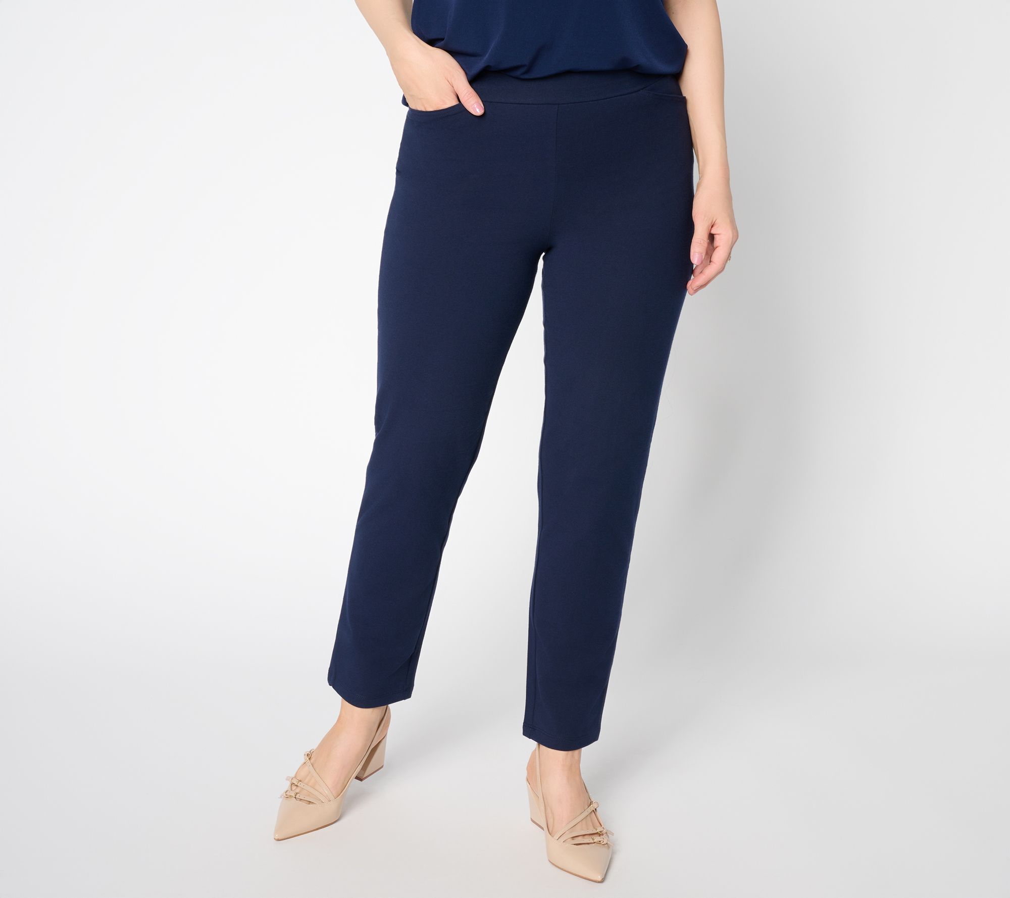 "As Is" Susan Graver Weekend Reg Premium Stretch Aire Slim Leg Pant