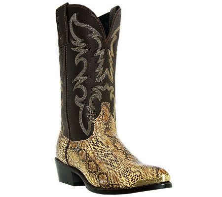 Laredo Boots Men's Brown with Snake Print 12