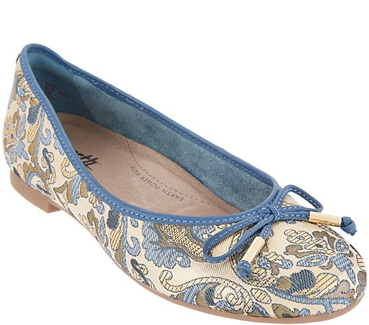 Earth Slip-On Flats with Bow Detail - Alina - QVC.com