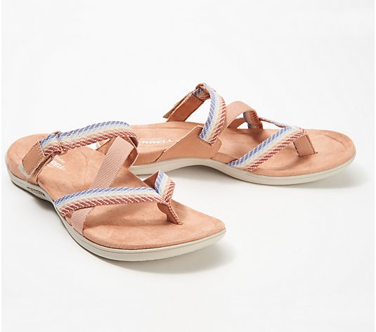 Merrell Asymmetrical Thong Sandals- District Mendi Thong - QVC.com