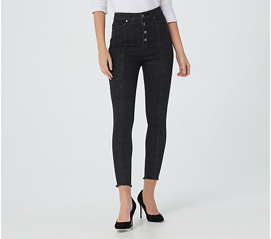 Du Jour Petite High Rise Jeggings with Faux Button Fly