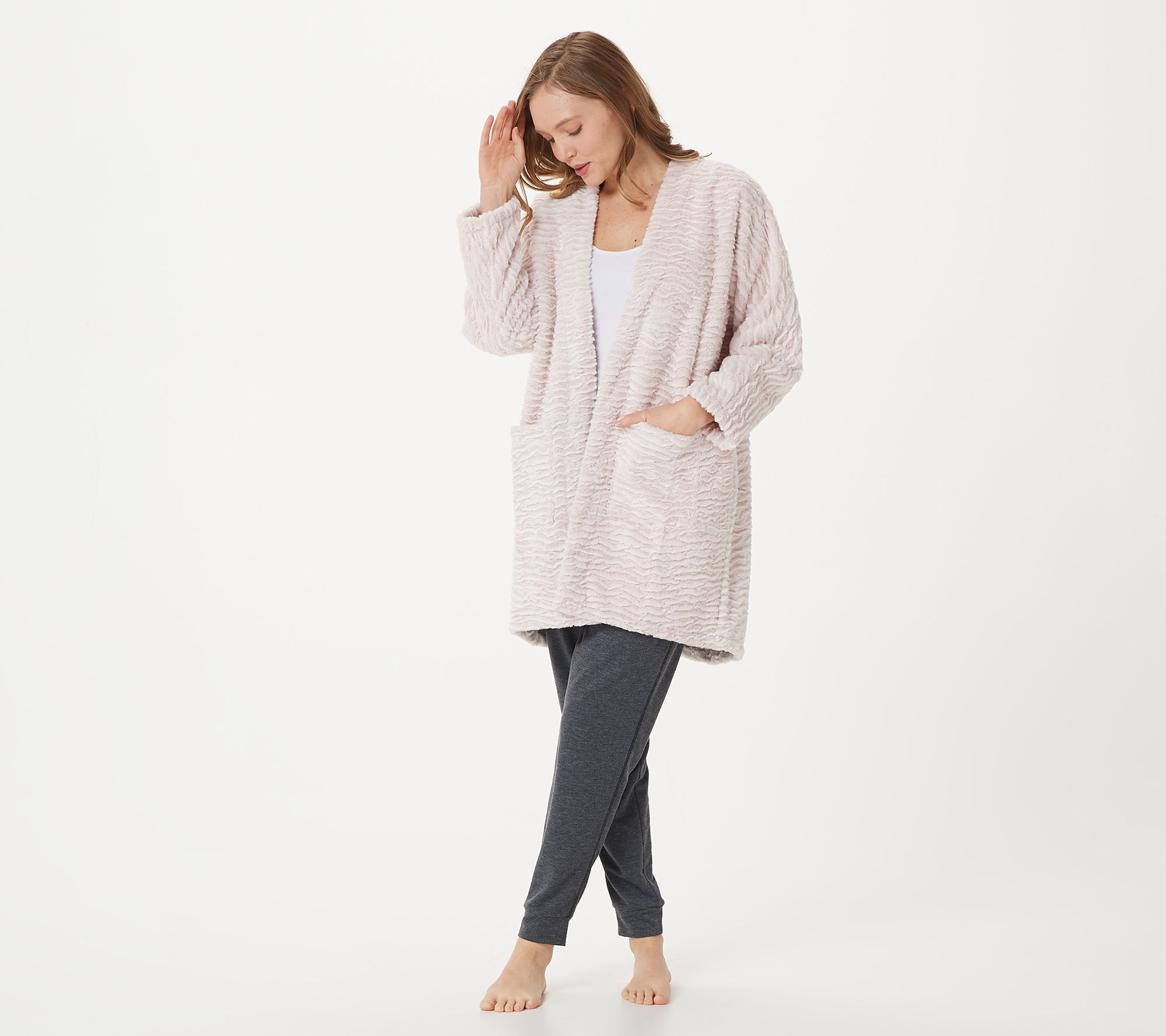Koolaburra by UGG Textured Frosted Faux Fur Wrap - QVC.com