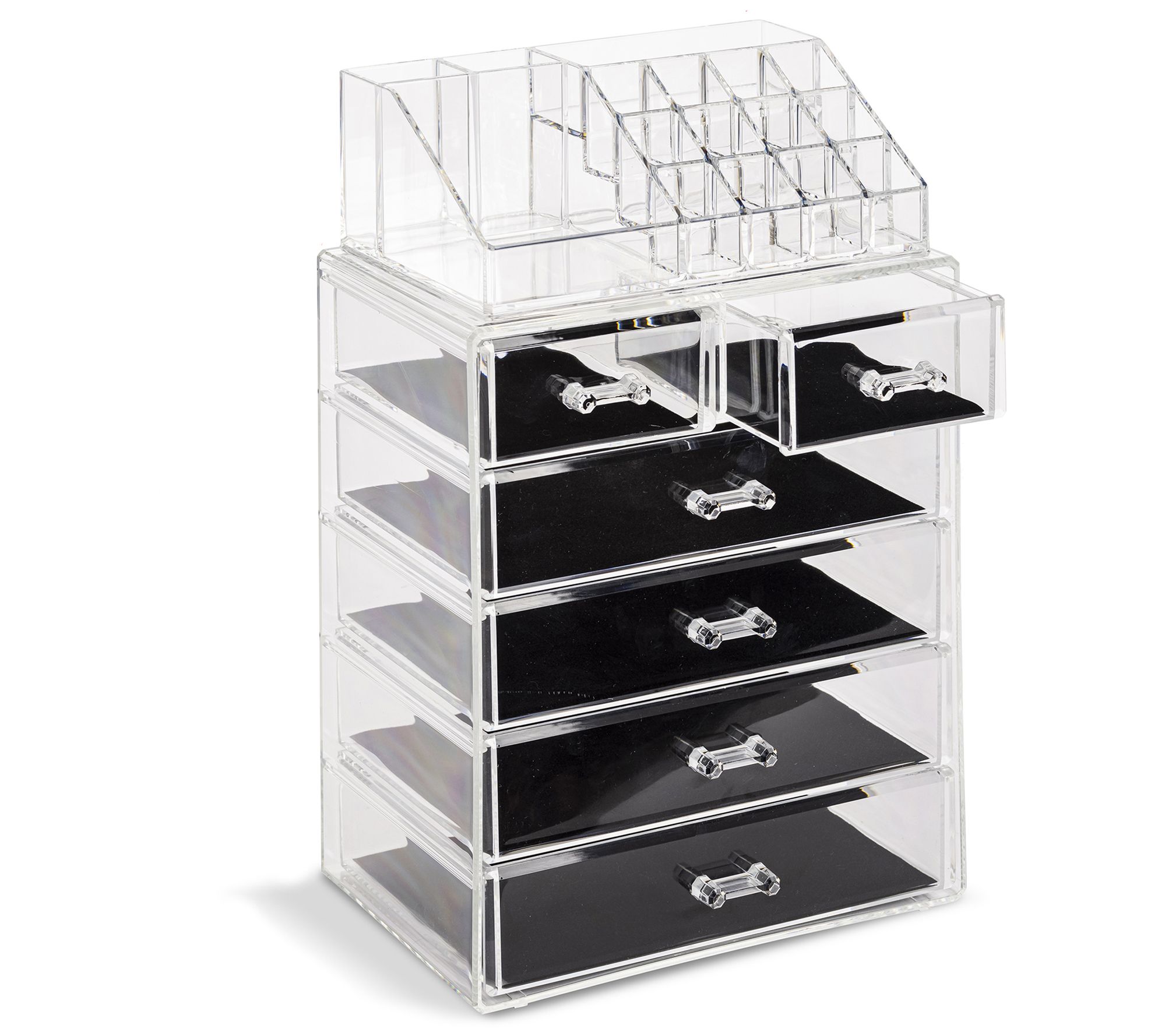 Sorbus Black Clear Makeup & Jewelry Storage Case at Nordstrom
