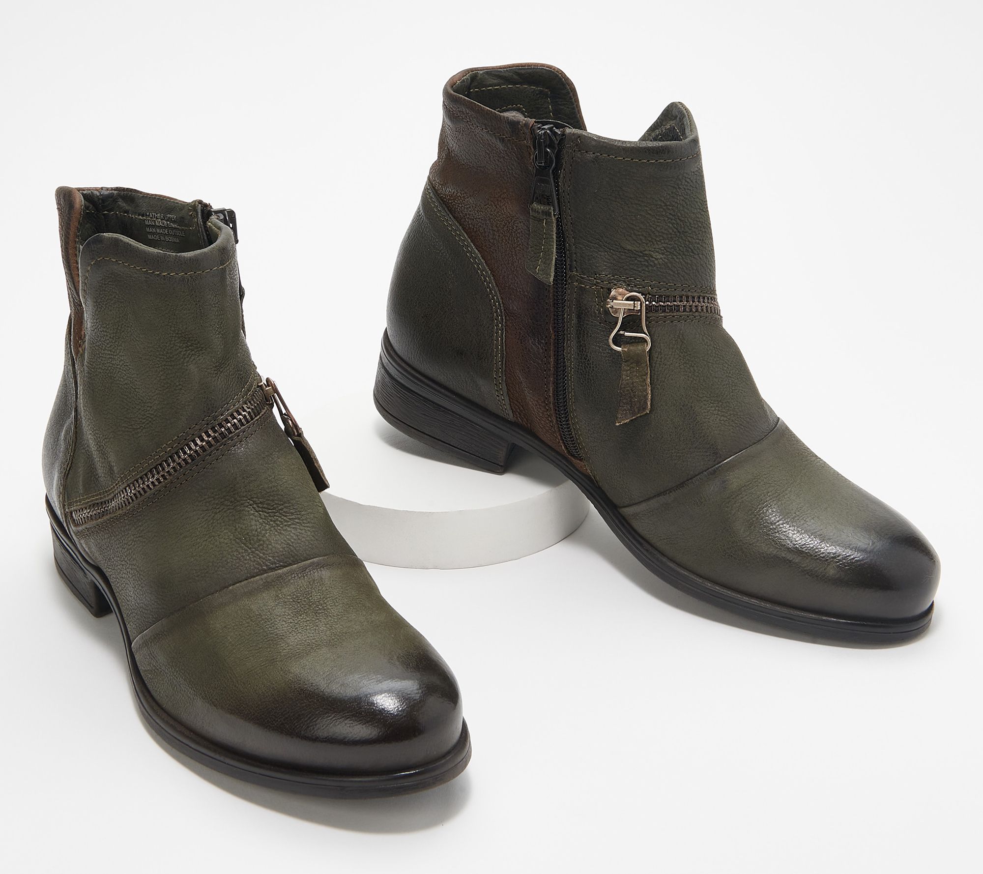 Miz Mooz Leather Cut-Out Ankle Boots - Solace