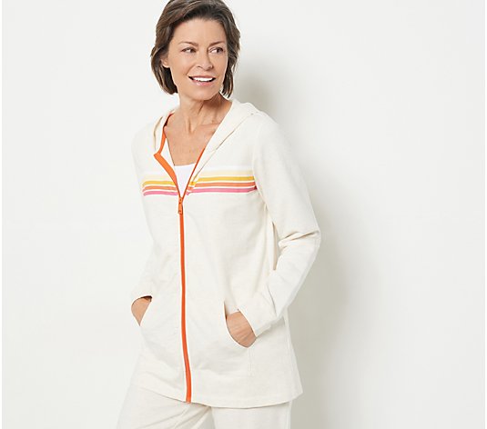 Sport Savvy French Terry Hooded Zip Front Jacket