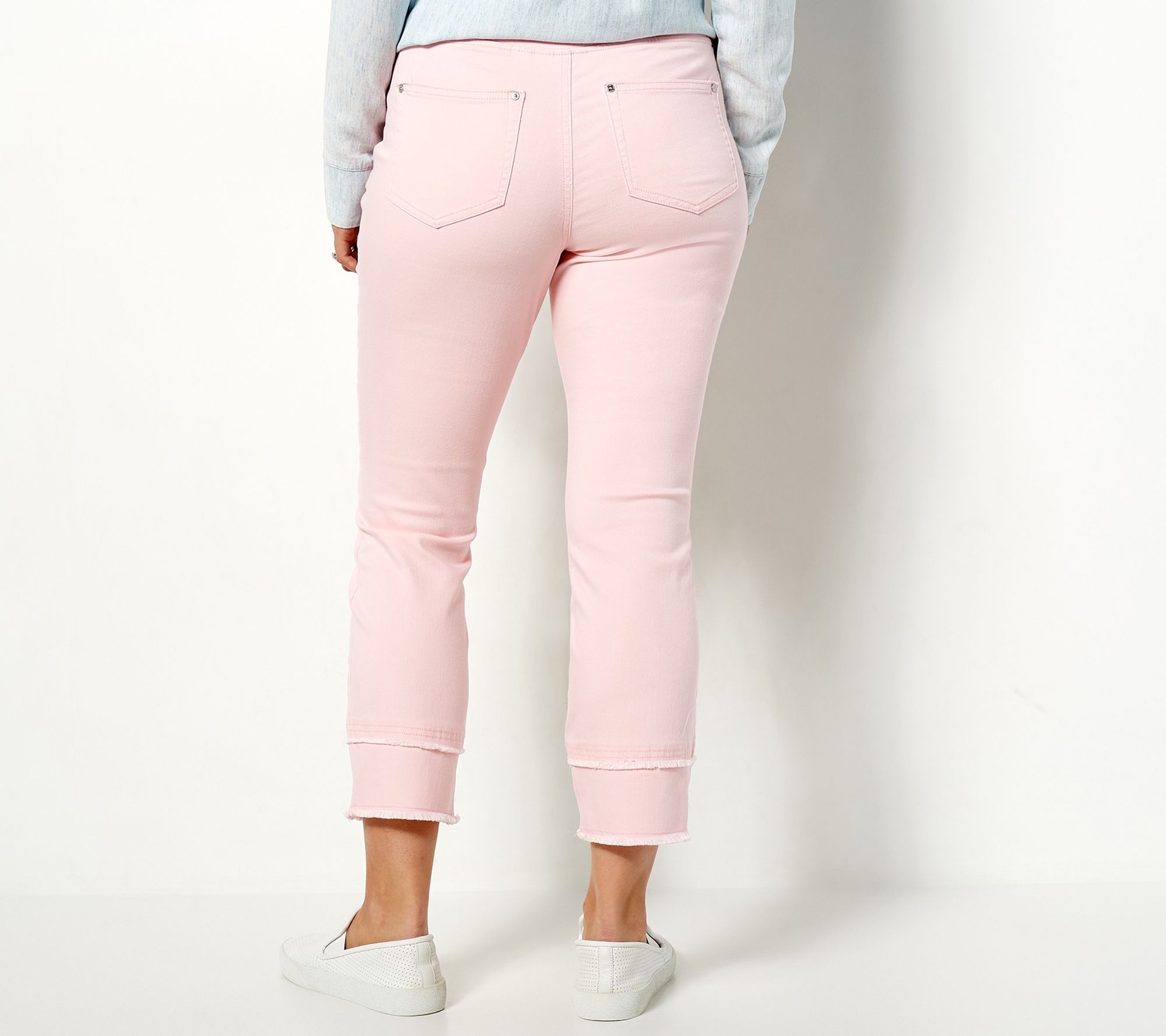 As Is Belle by Kim Gravel Petite Twill TripleLuxe Pull-On Joggers 