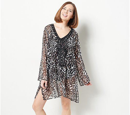 Attitudes by Renee Chiffon Bathing Suit Cover Up