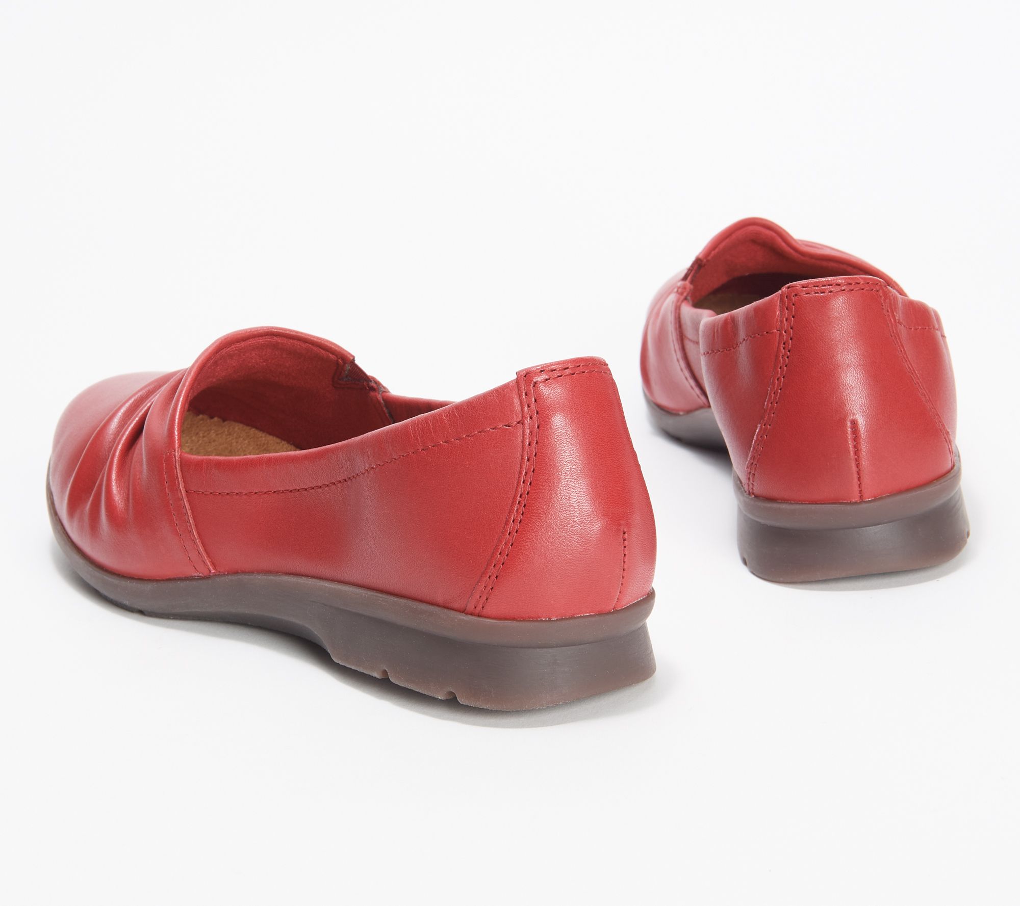Clarks Collection Rouched Slip-Ons - Jenette Ruby - QVC.com