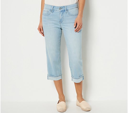 NYDJ Marilyn Straight Crop Jeans with Cuff- Hollander