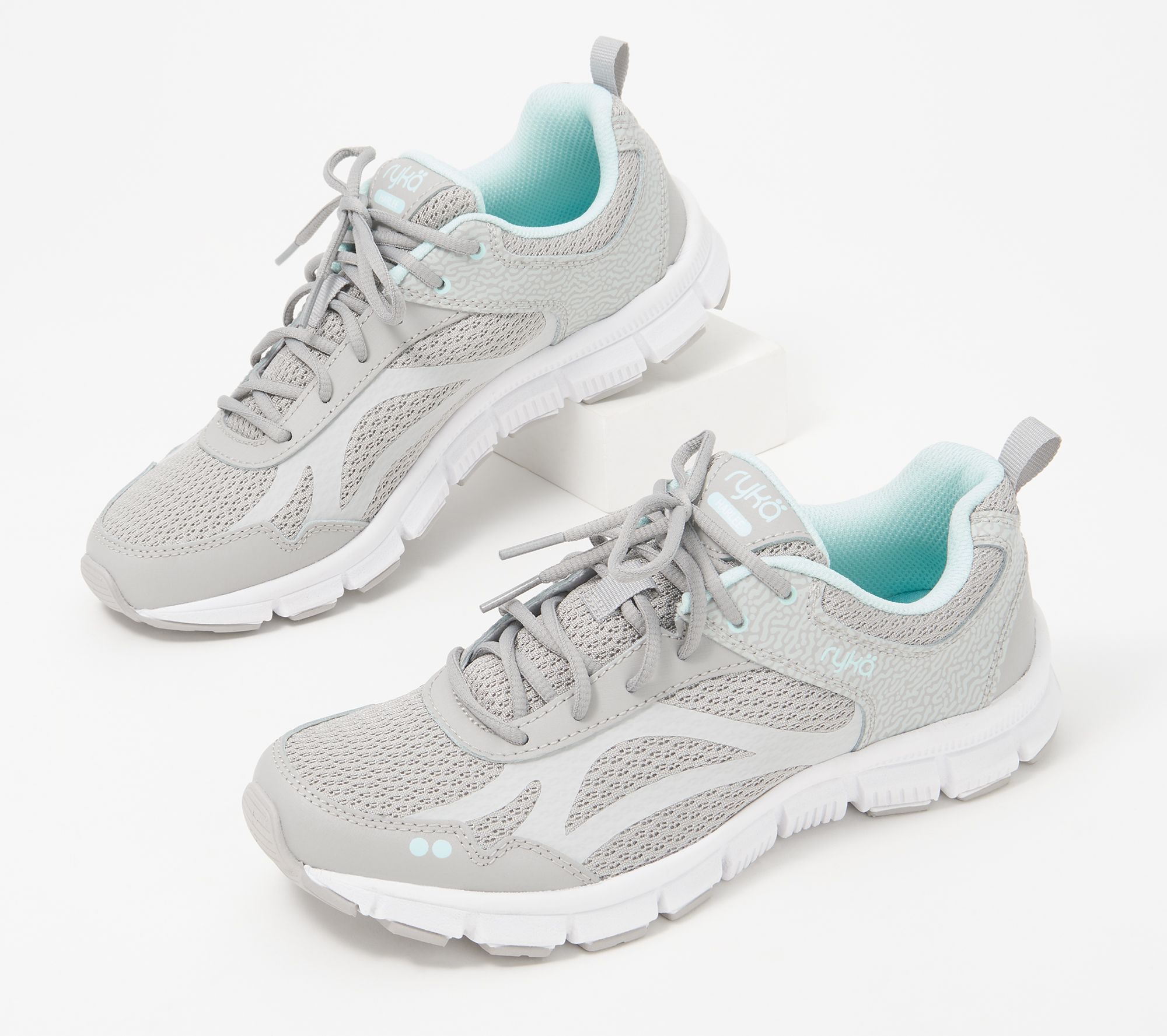 ryka mesh lace up memory foam sneakers
