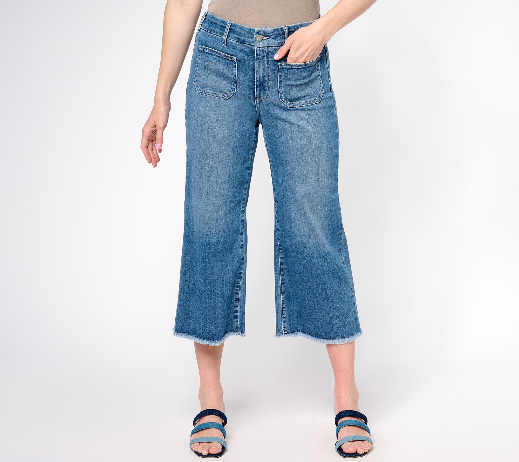 Nydj wide 2025 leg capri jeans