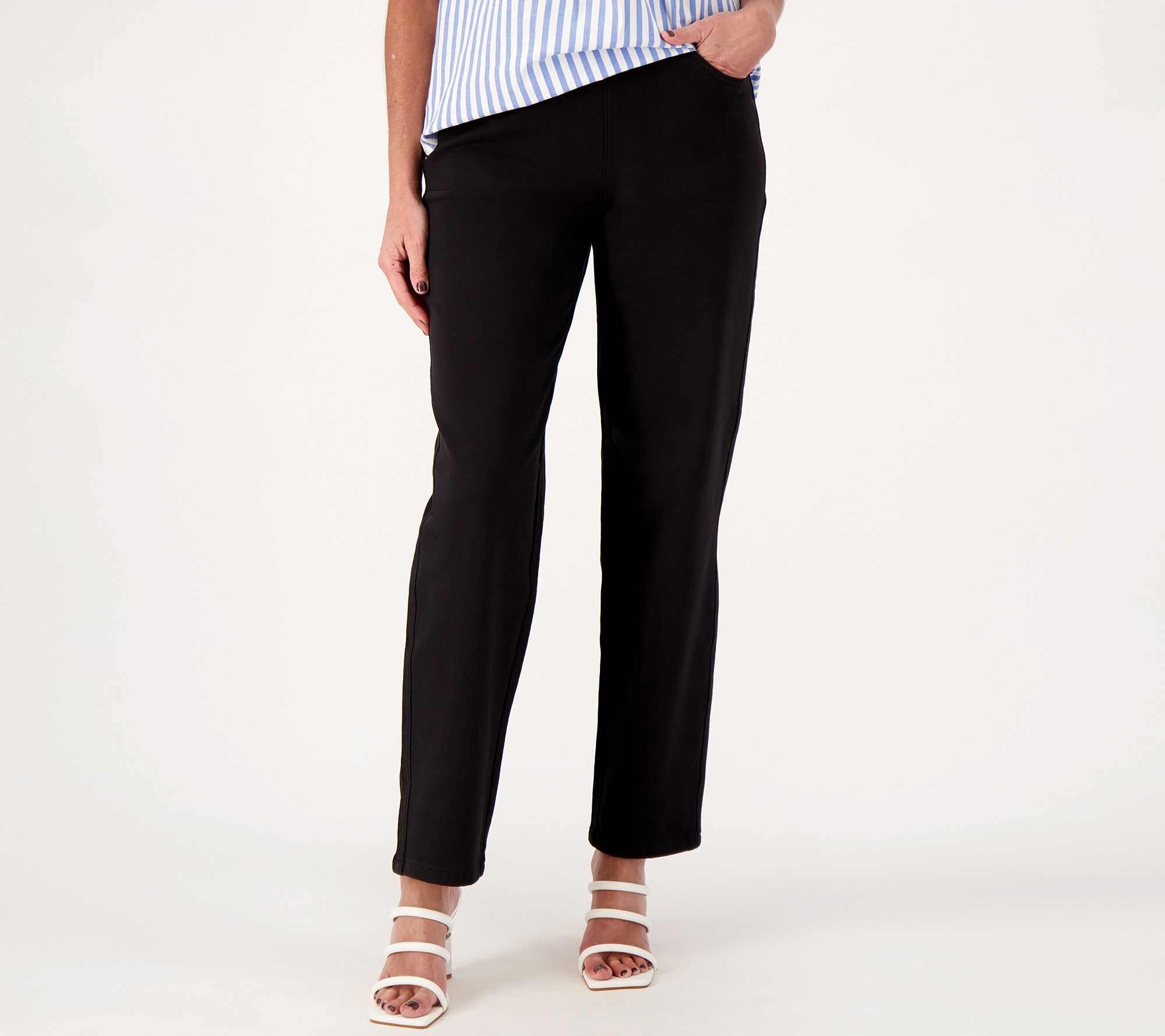 "As Is" Quacker Factory Short DreamJeanne Pull-On Straight Leg