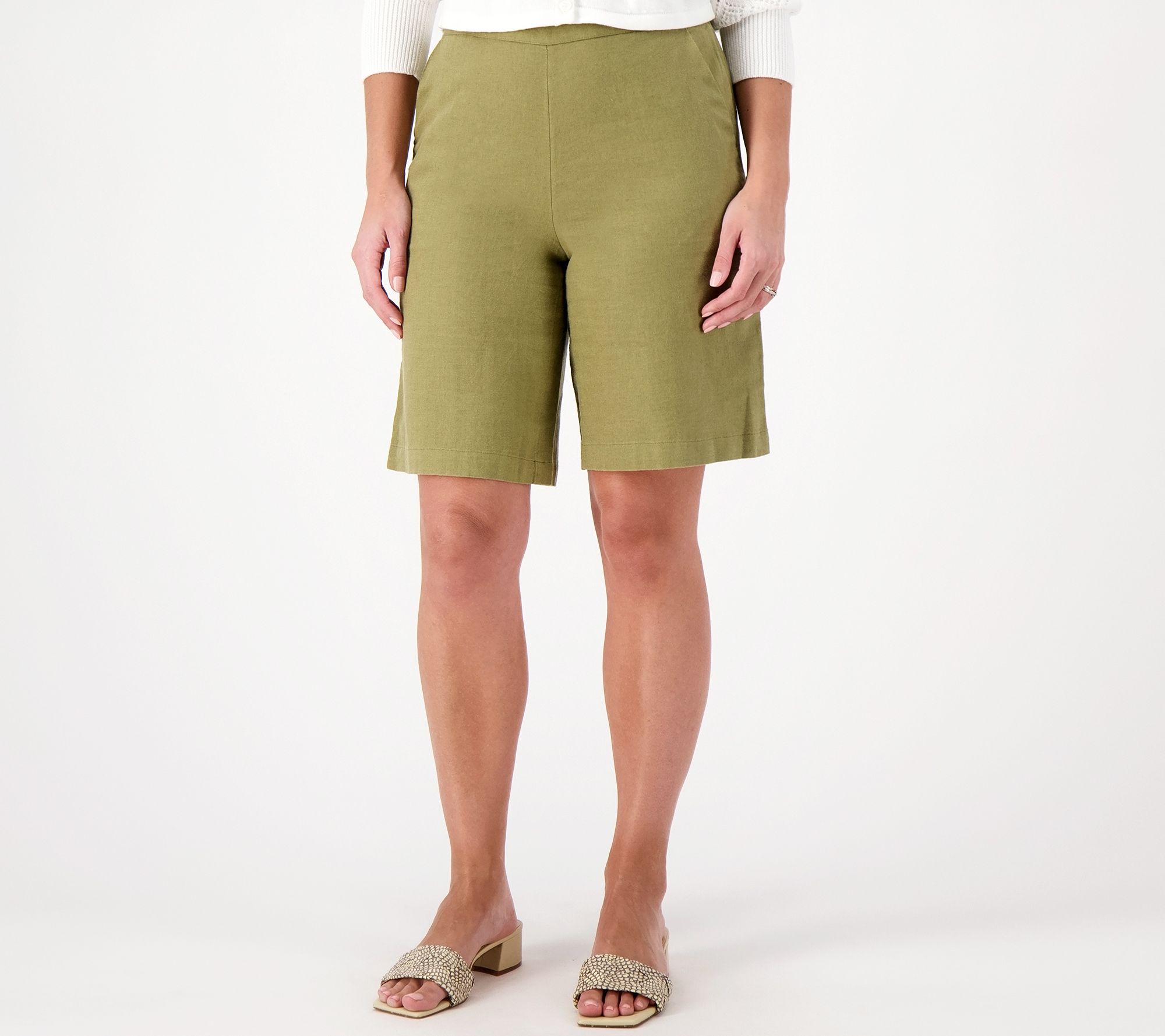 "As Is" Isaac Mizrahi Live Regular Bridgehampton Bermuda Shorts