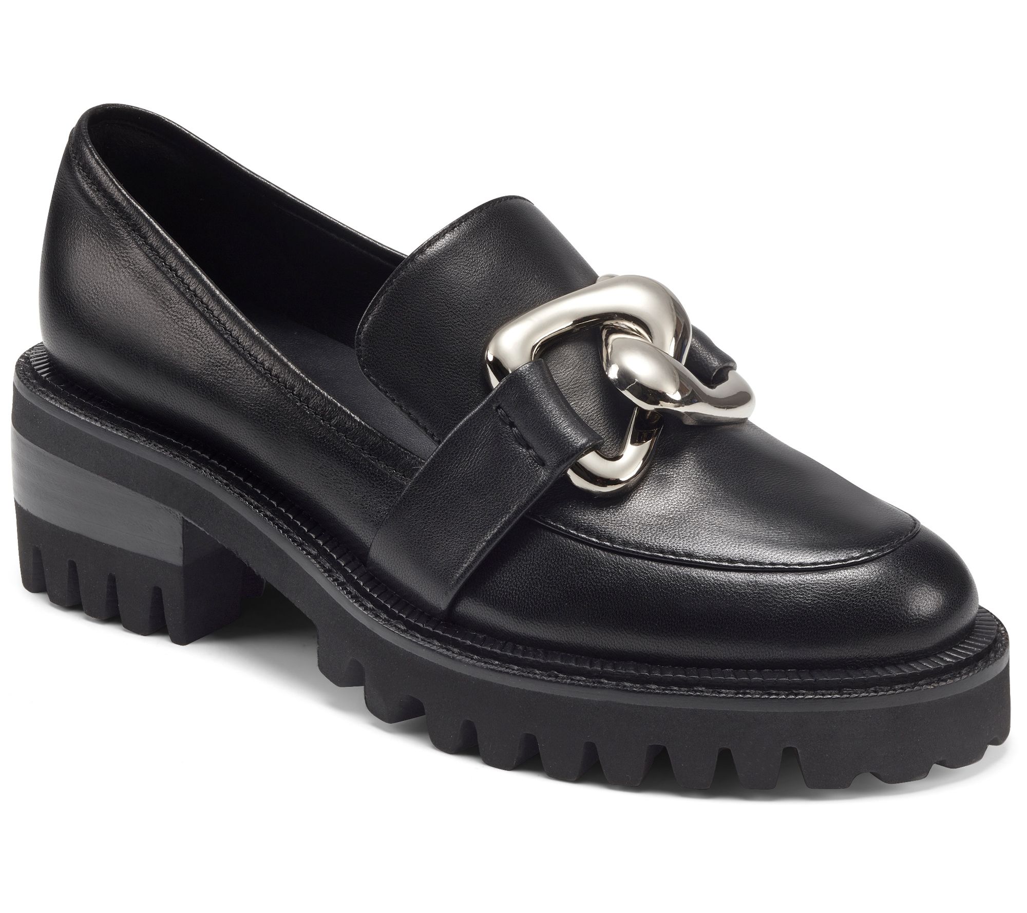 Marc Fisher LTD Leather Platform Loafers - Trisca - QVC.com