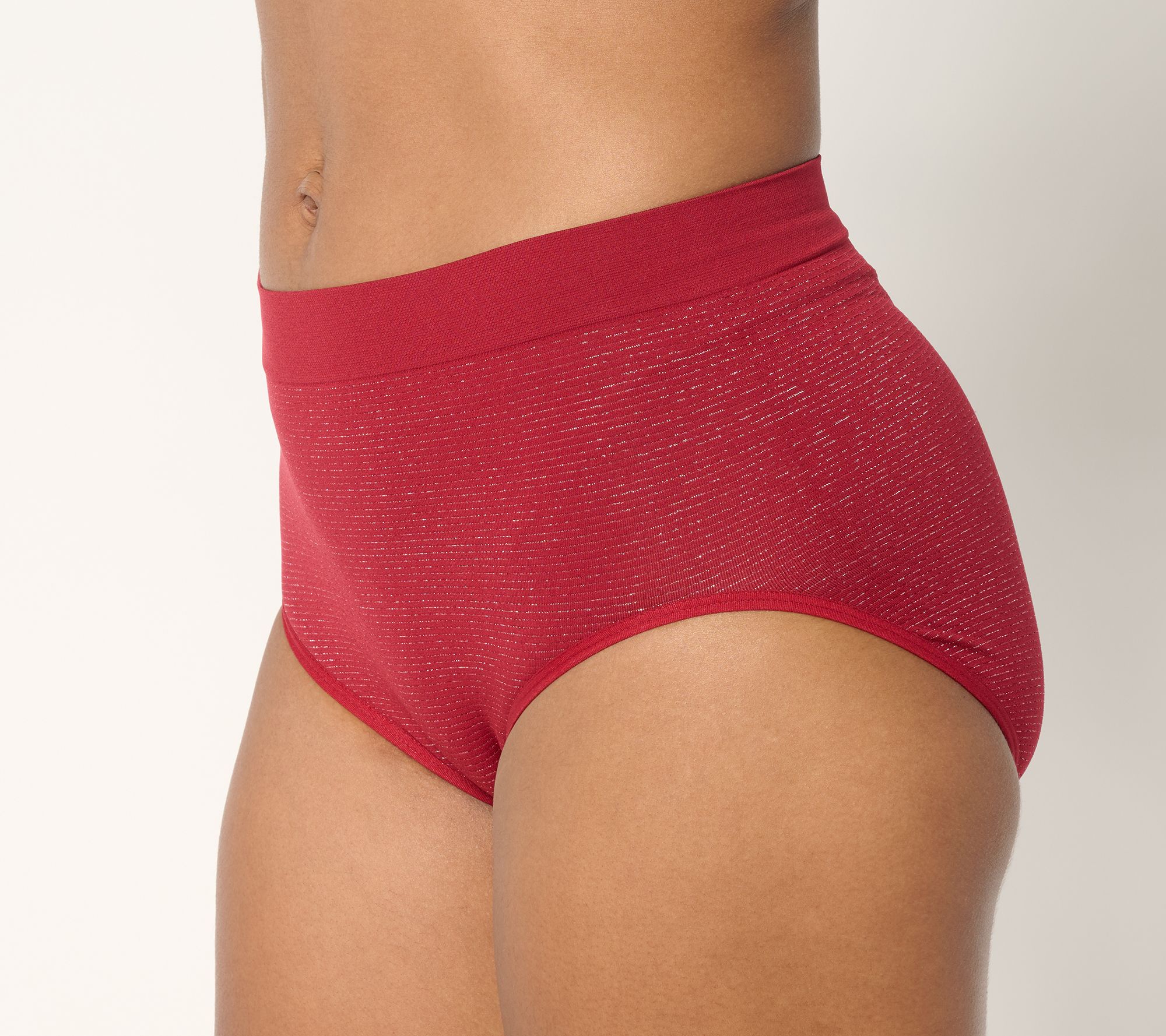 Breezies Sparkle Stripe Seamless Brief 5 Pack in Gift Bag