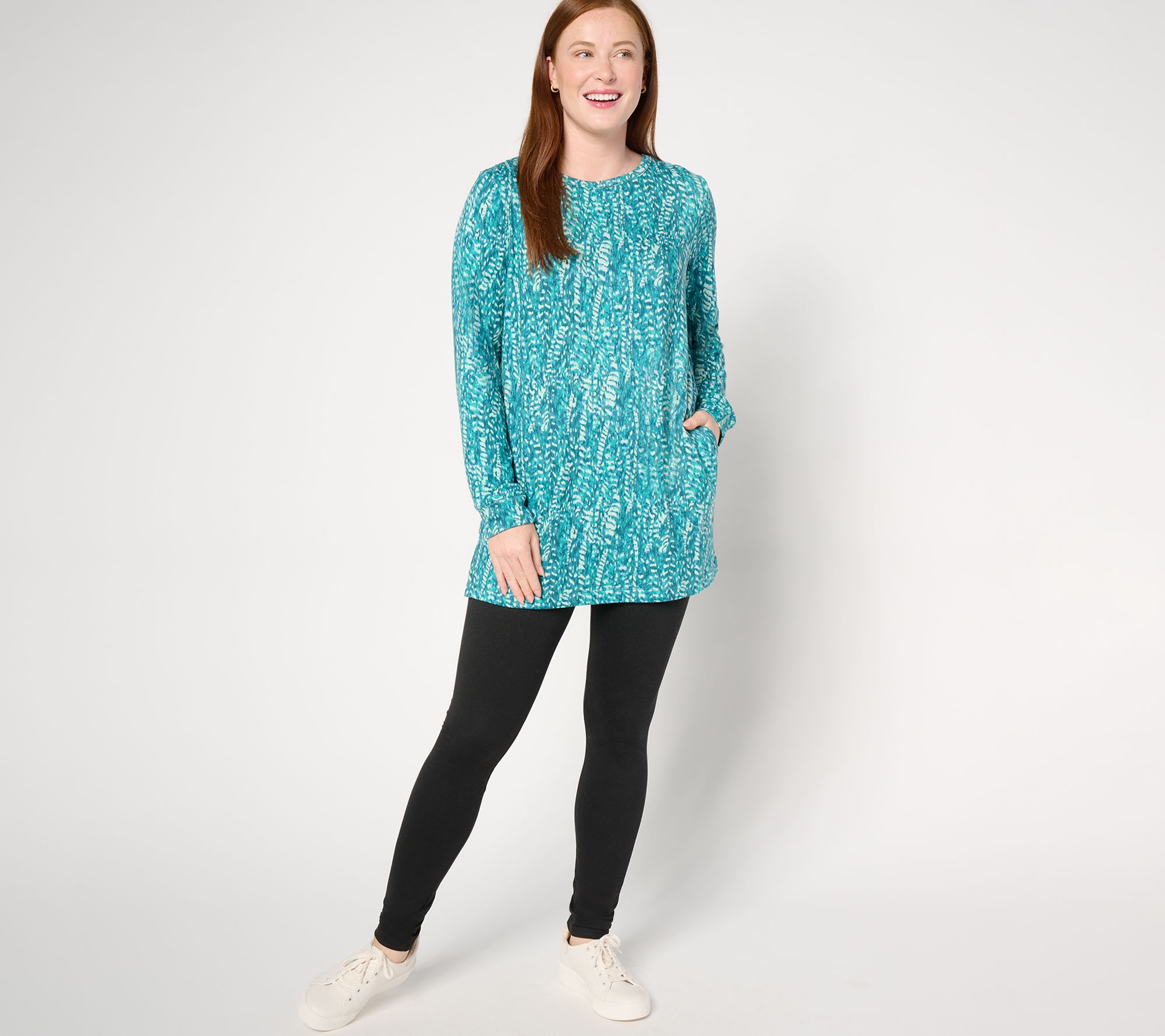 Stan Herman Sweater Knit Tunic & Legging Lounge Set