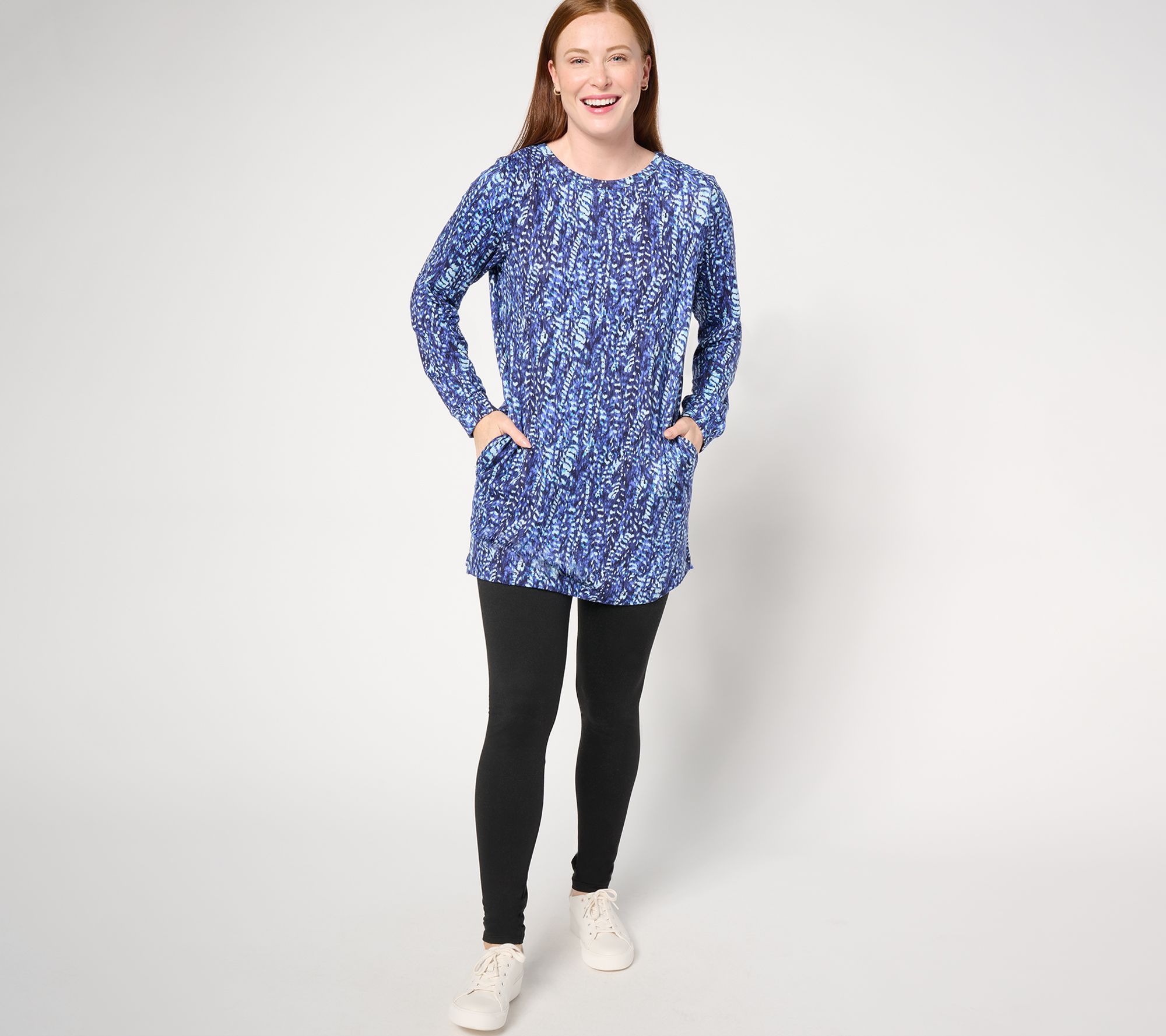 Stan Herman Sweater Knit Tunic & Legging Lounge Set
