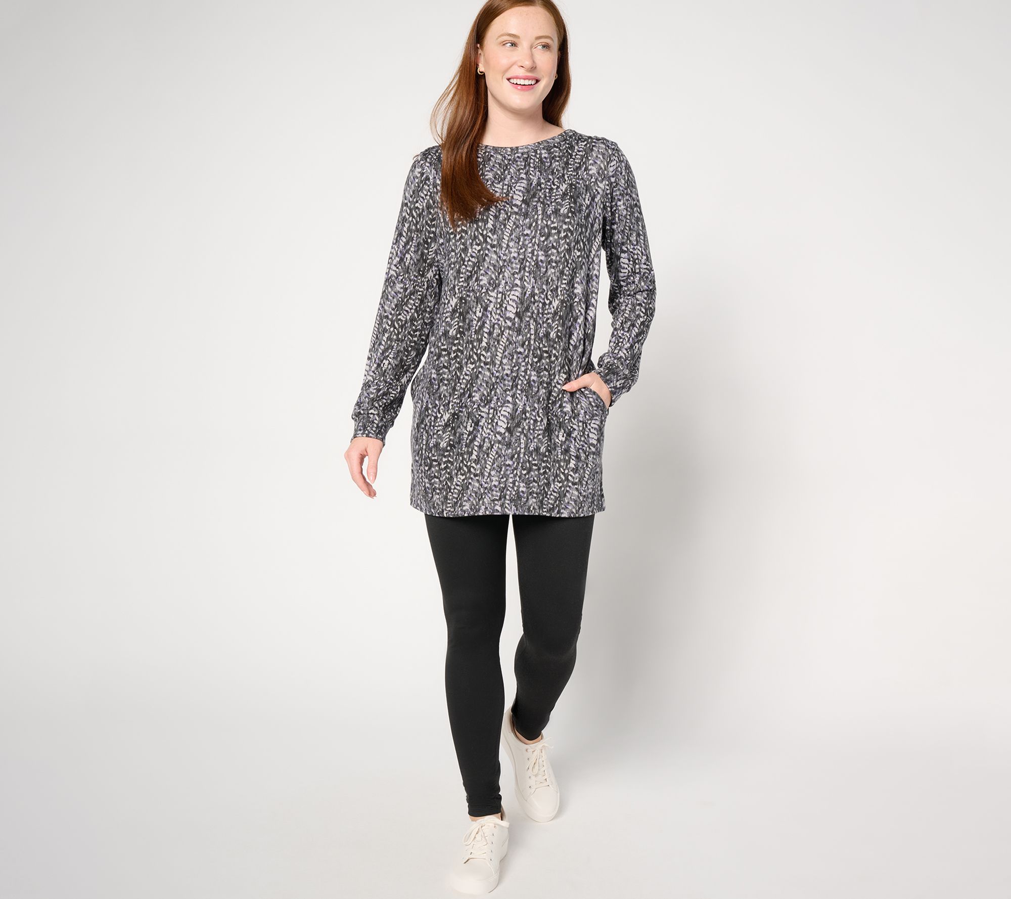 Stan Herman Sweater Knit Tunic & Legging Lounge Set