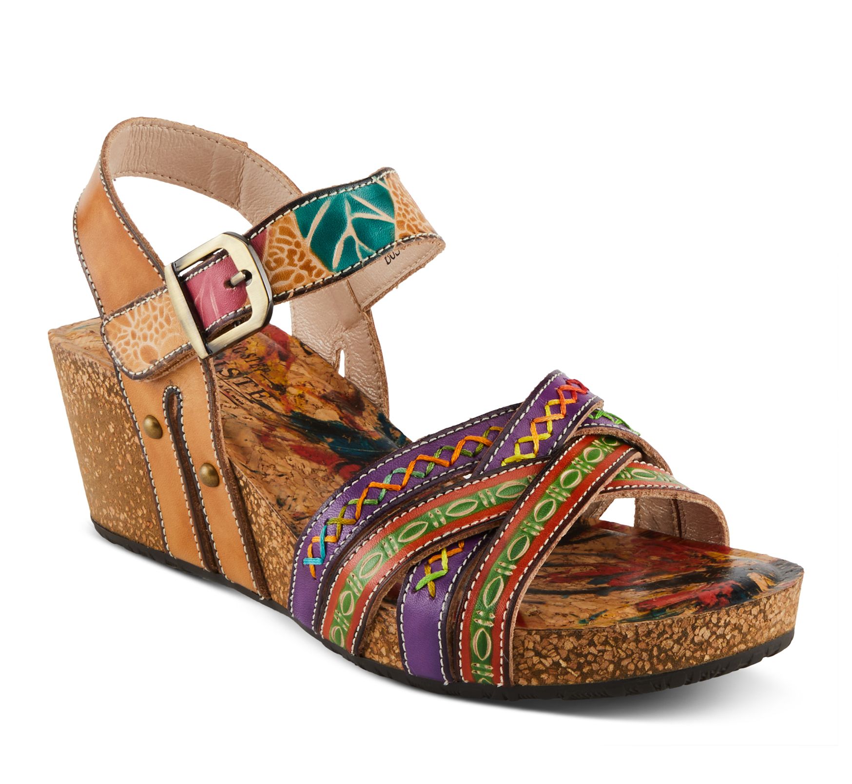 L'Artiste by Spring Step Slingback Wedge Sandals - Bosquet