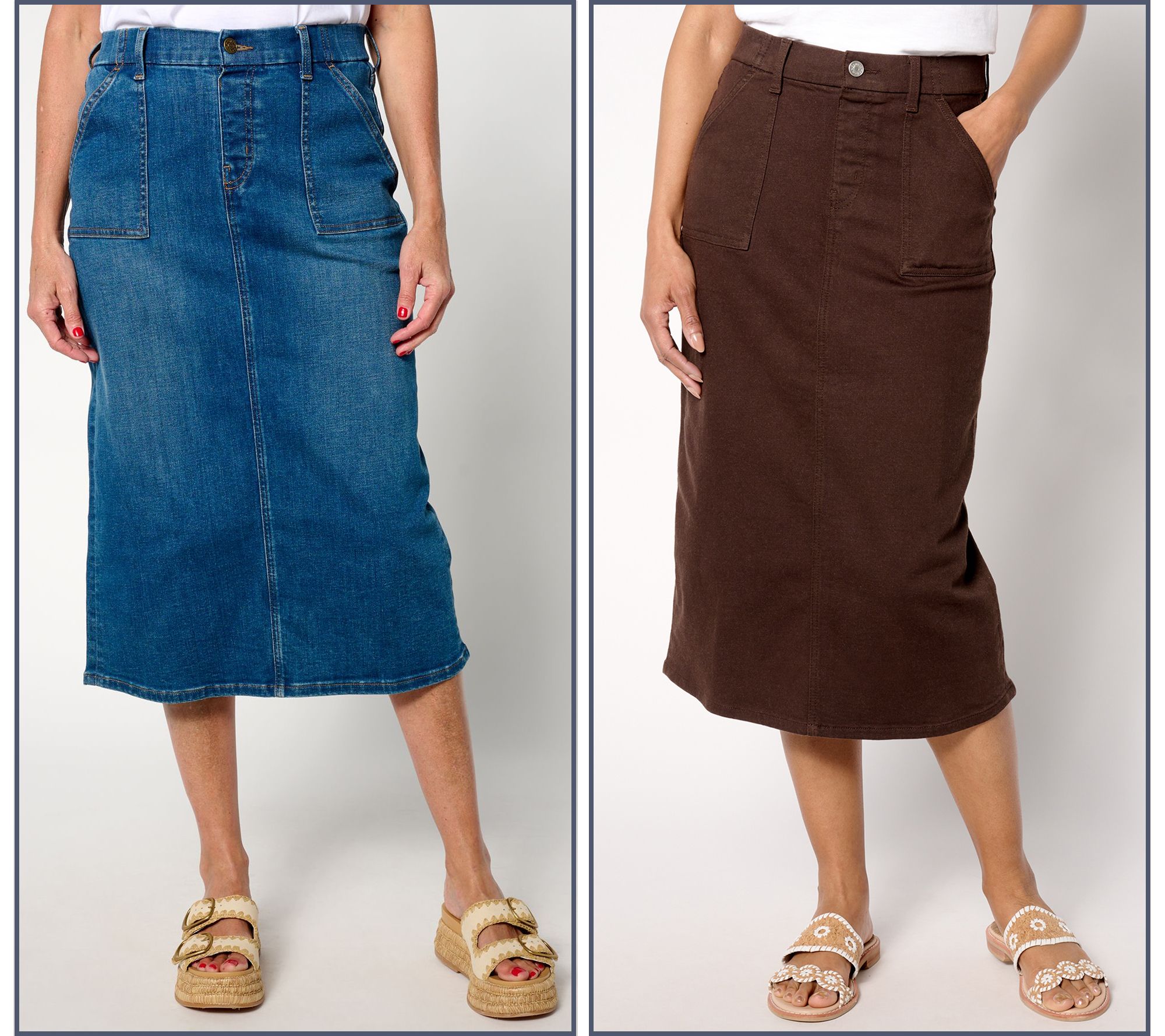 Denim skirt outfit qvc best sale