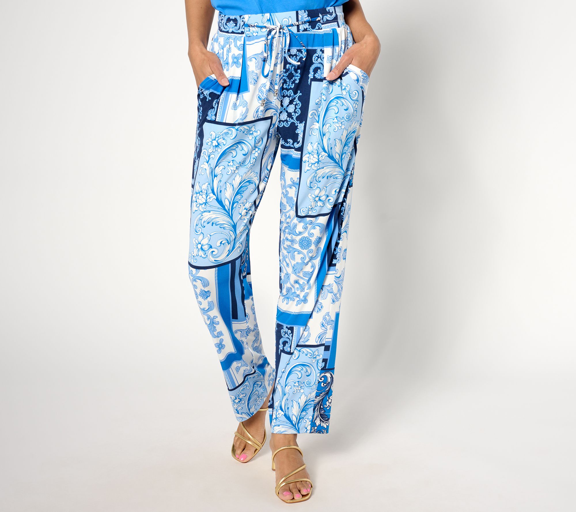 "As Is" BEAUTIFUL by Lawrence Zarian Regular Printed Ankle Pant