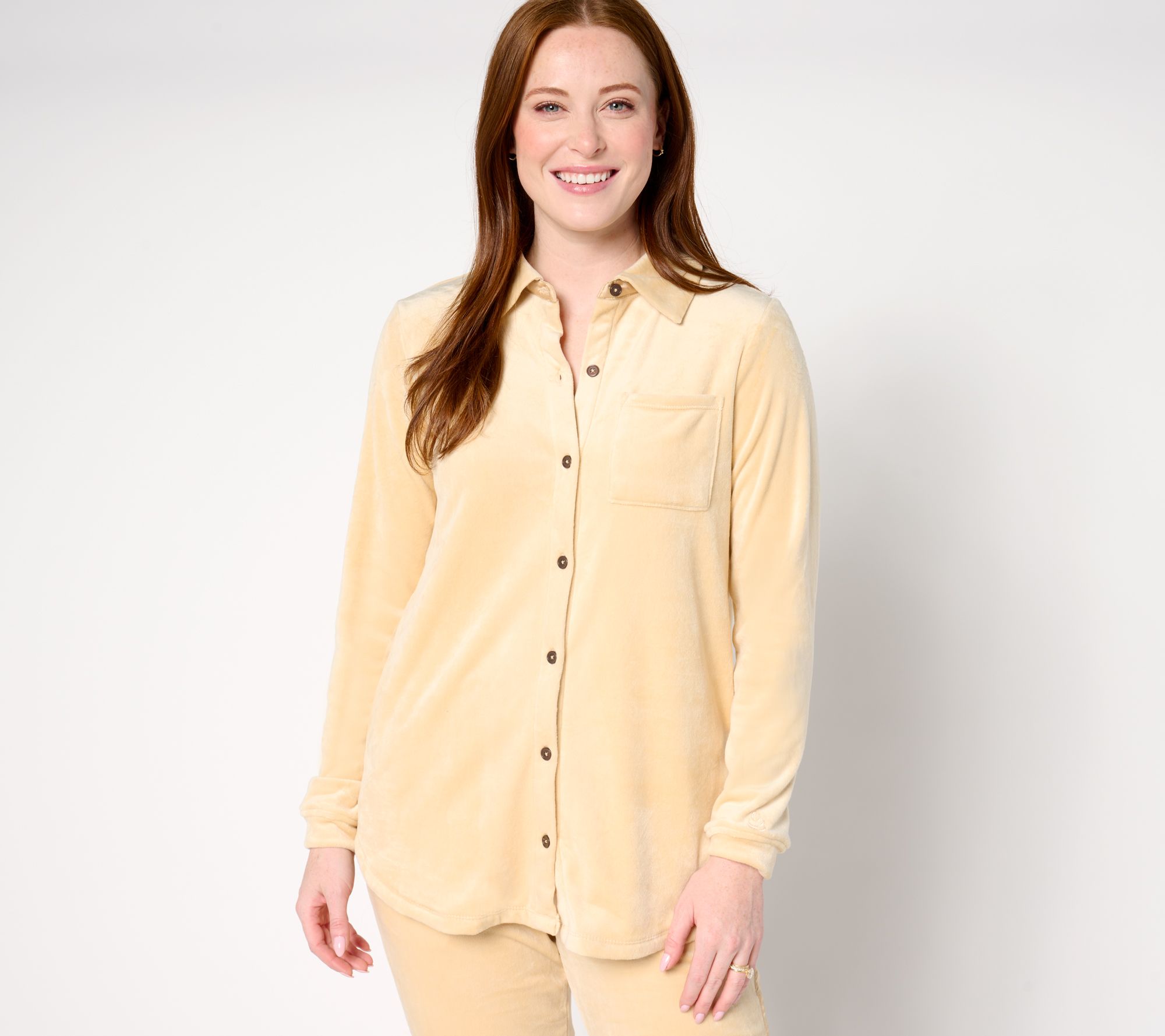 Cuddl Duds Double Plush Velour Tunic Shirt