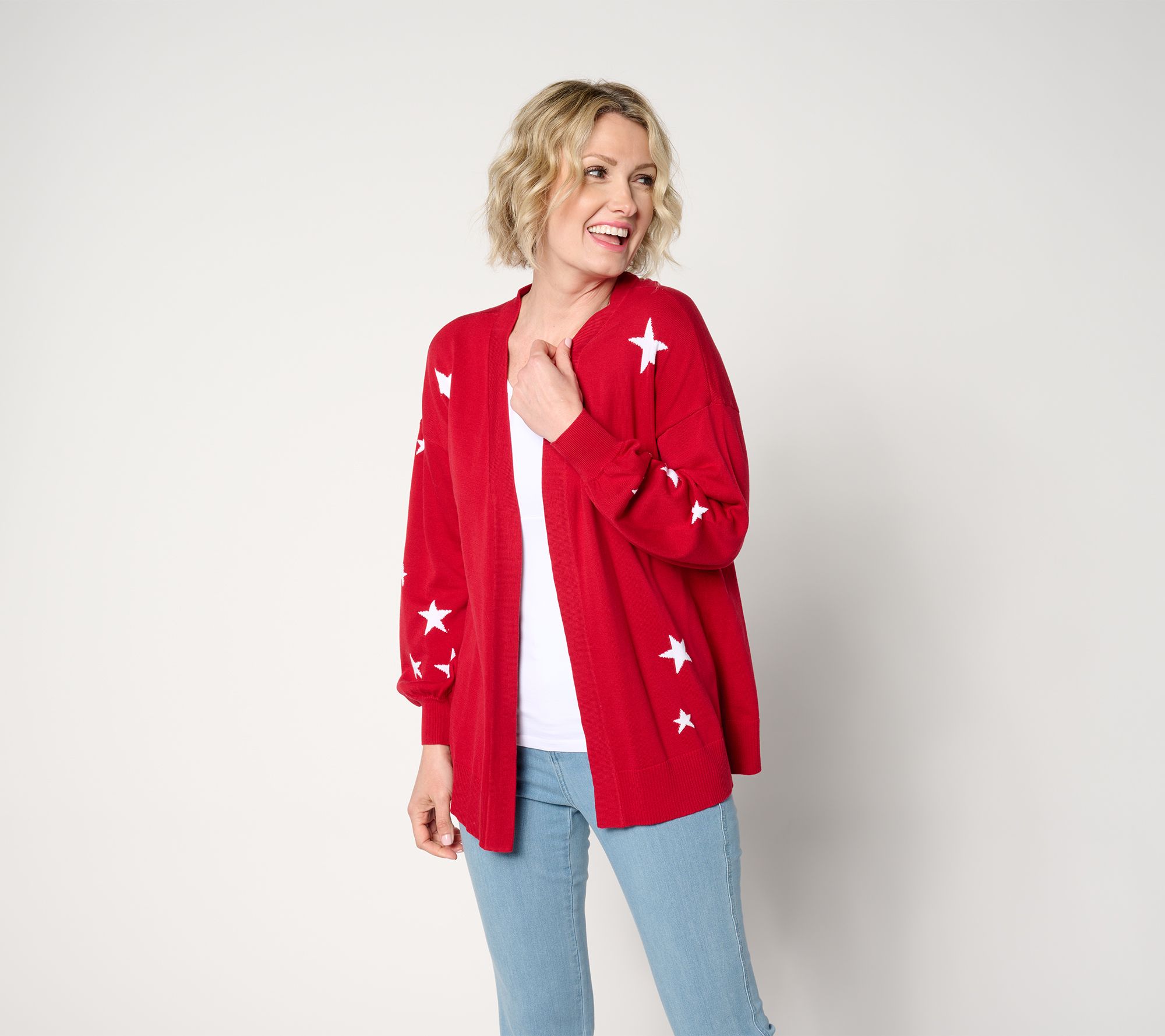"As Is" Belle by Kim Gravel Star Spangled Cardigan